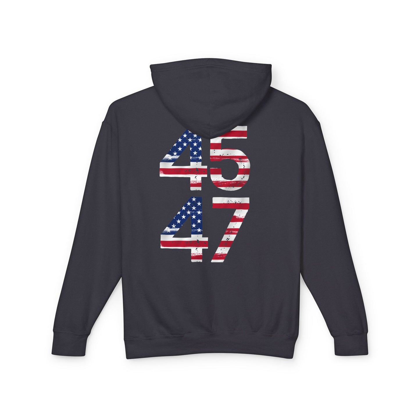 45-47 Patriotic Unisex Lightweight Hooded Sweatshirt - 457/417 Design