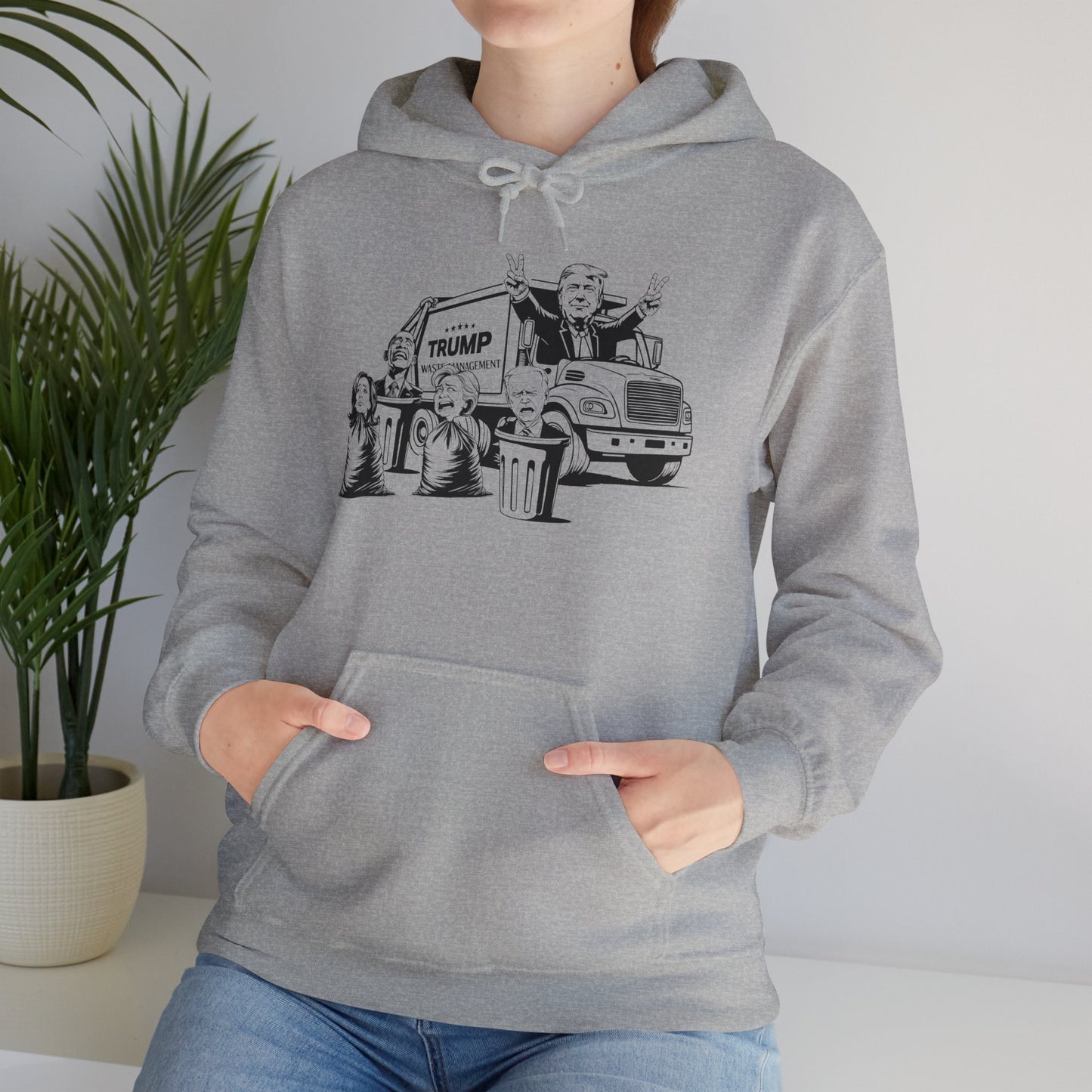 Hoodie - Trump Garbage Truck Design