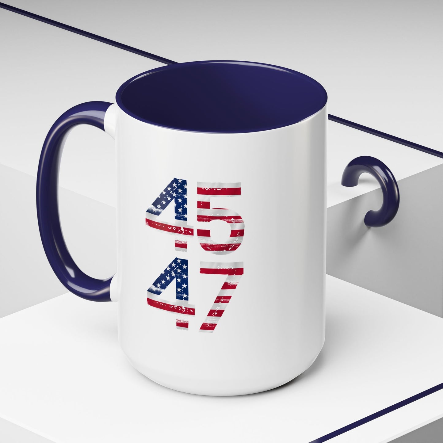 Patriotic Accent Coffee Mug - 4th of July, Memorial Day