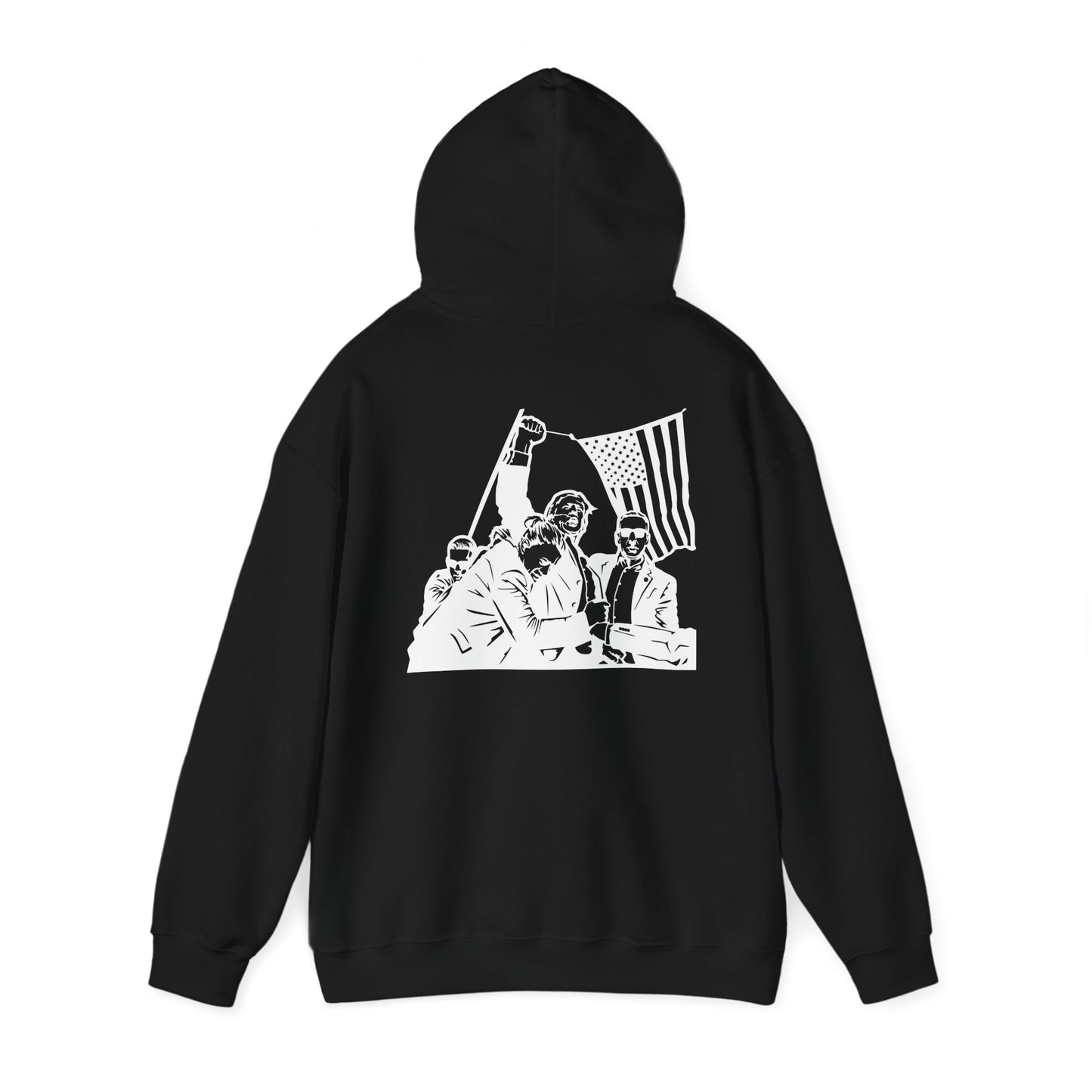 Patriotic Unisex Heavy Blend Hoodie with Bold Design