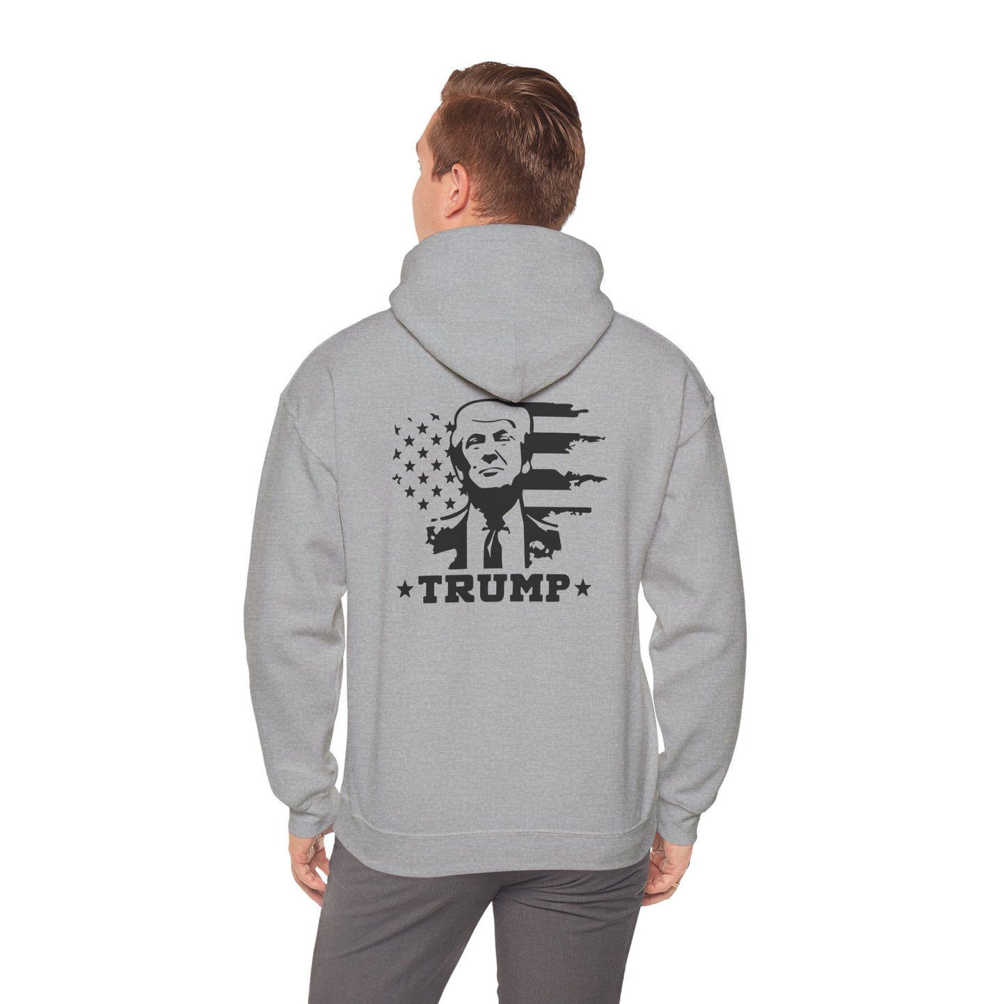 Patriotic Trump Hoodie | Unisex Heavy Blend™ Sweatshirt for Political Enthusiasts