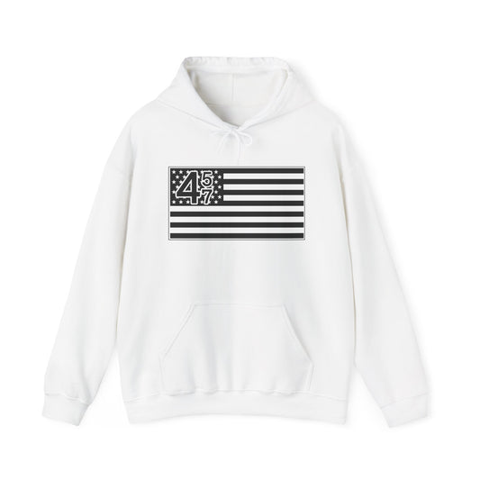 42 47 American Flag Hoodie - Unisex Heavy Blend Sweatshirt