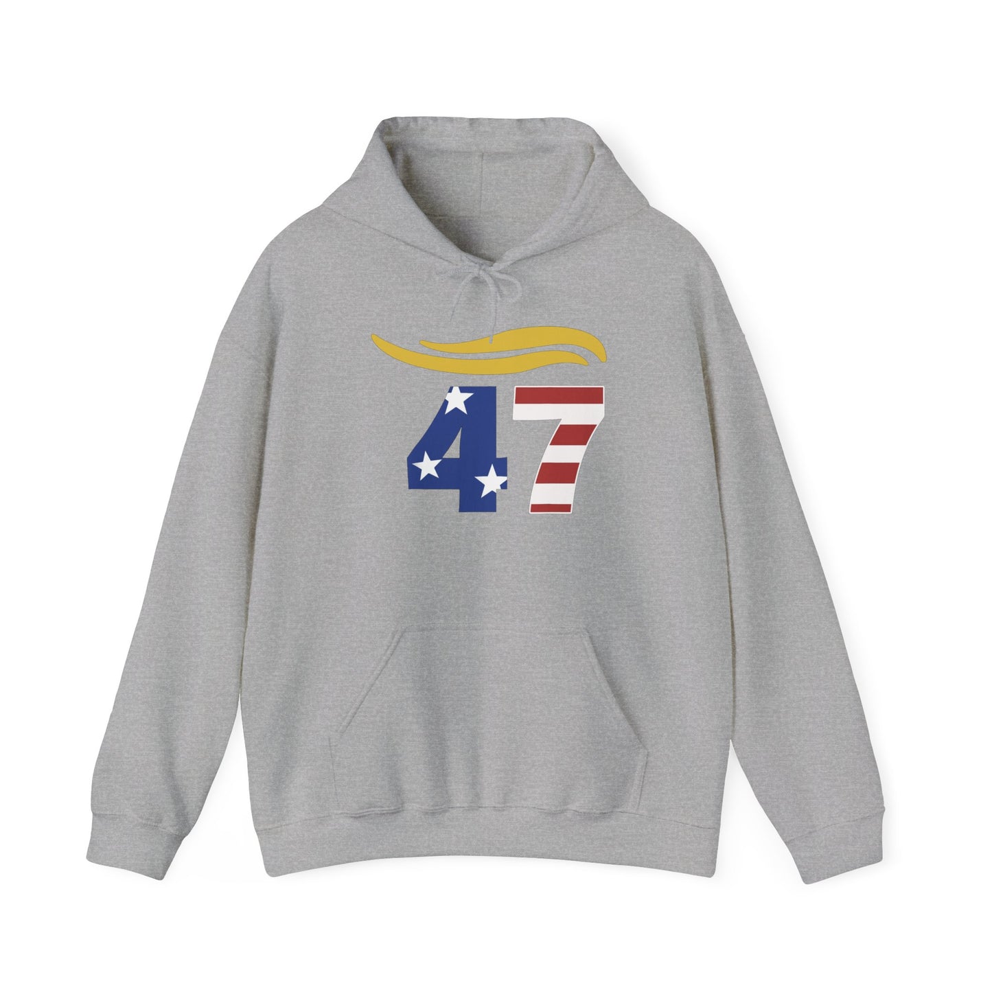 47 Hair Logo Unisex Hoodie - Stars & Stripes Design for Celebrations