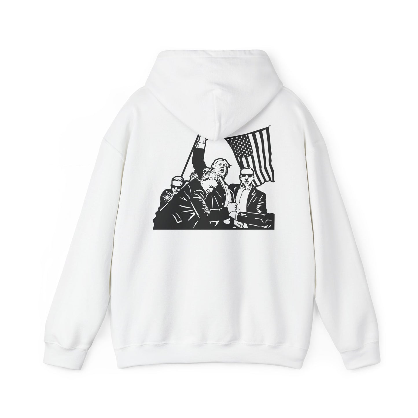 Patriotic Unisex Heavy Blend Hoodie with Bold Design