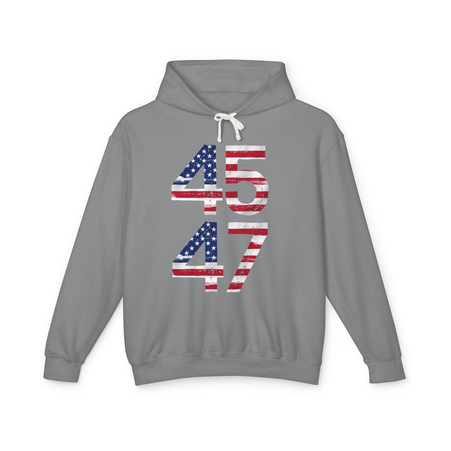 45-47 Patriotic Unisex Lightweight Hooded Sweatshirt - 457/417 Design