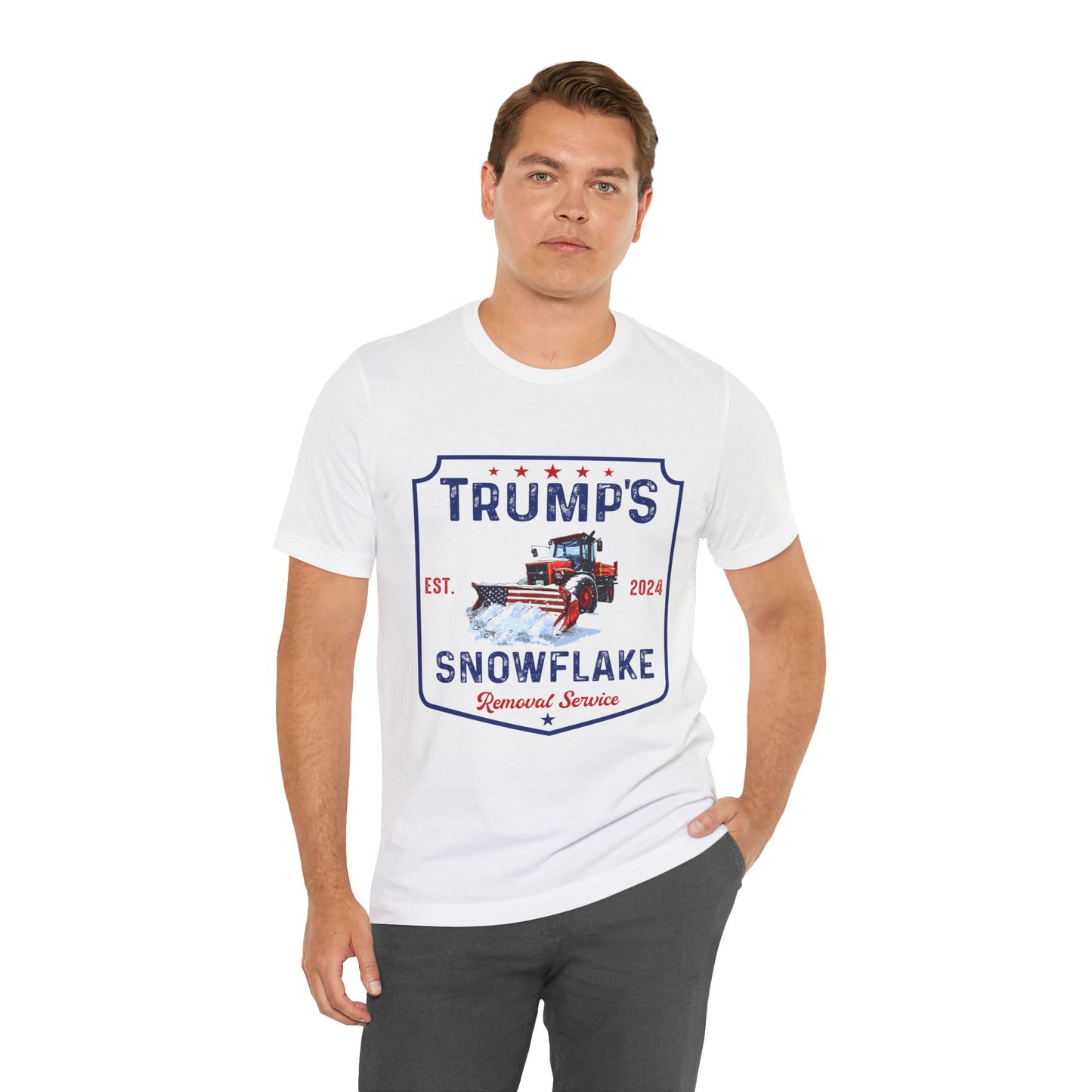 Trump's Snowflake Removal Service Tee - Unisex Short Sleeve Graphic T-Shirt