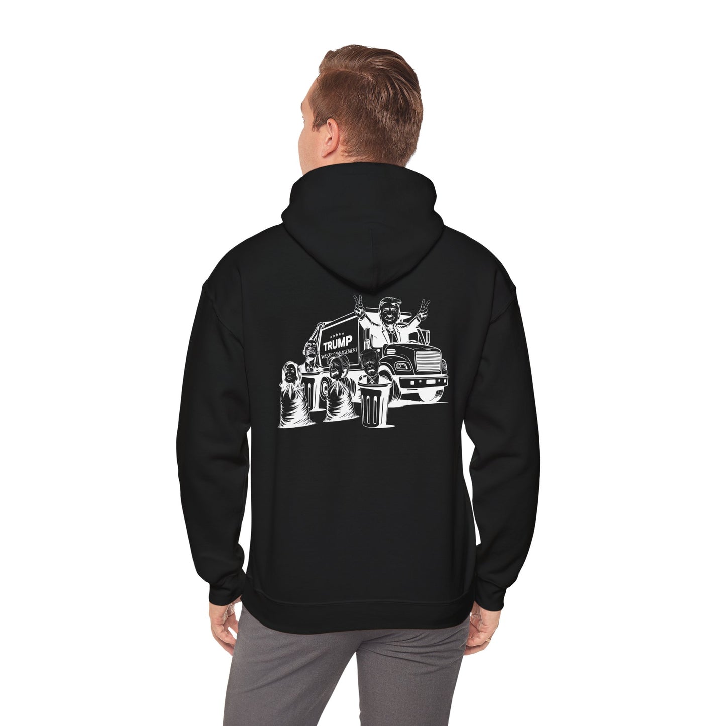 Hoodie - Trump Garbage Truck Design