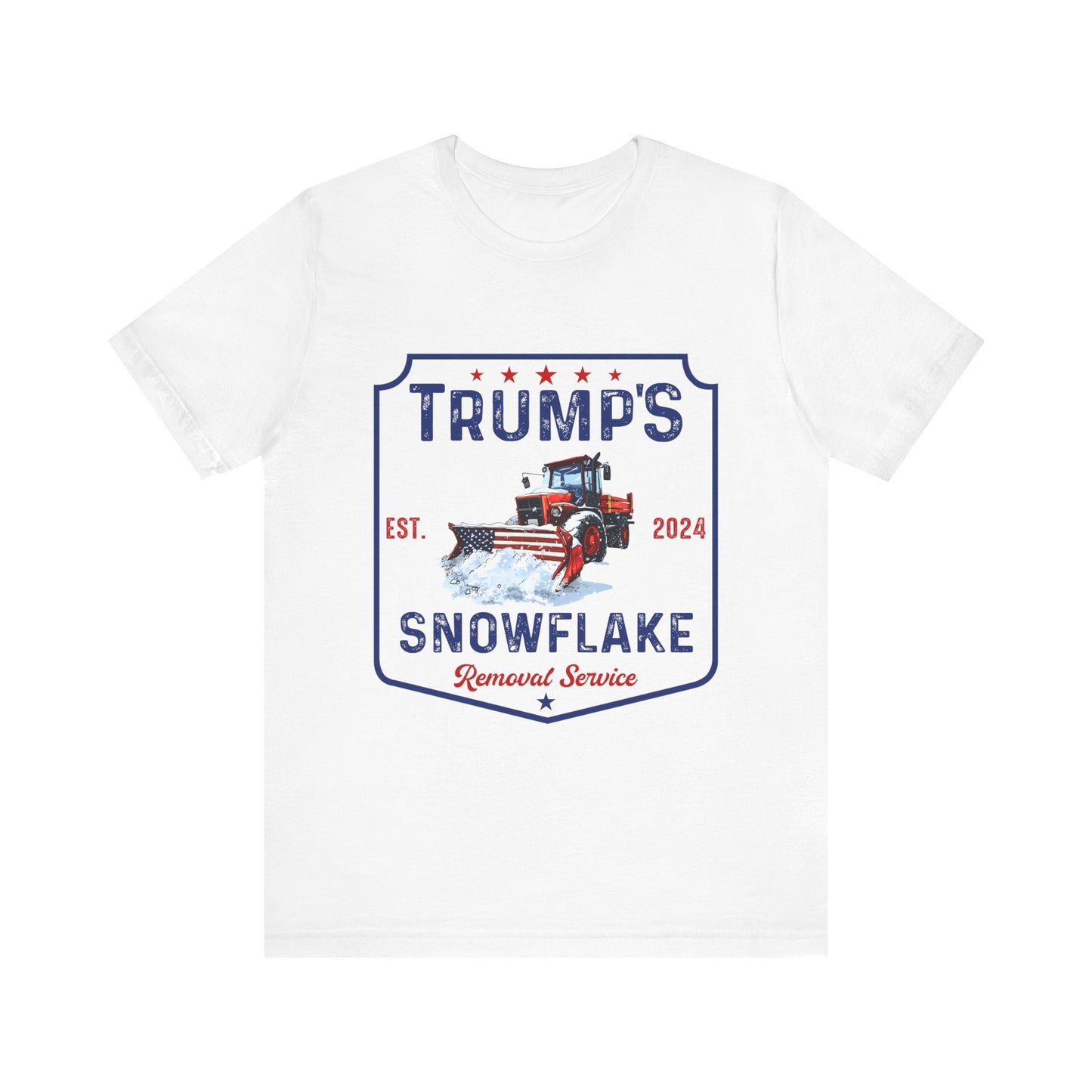 Trump's Snowflake Removal Service Tee - Unisex Short Sleeve Graphic T-Shirt