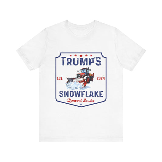 Trump's Snowflake Removal Service Tee - Unisex Short Sleeve Graphic T-Shirt