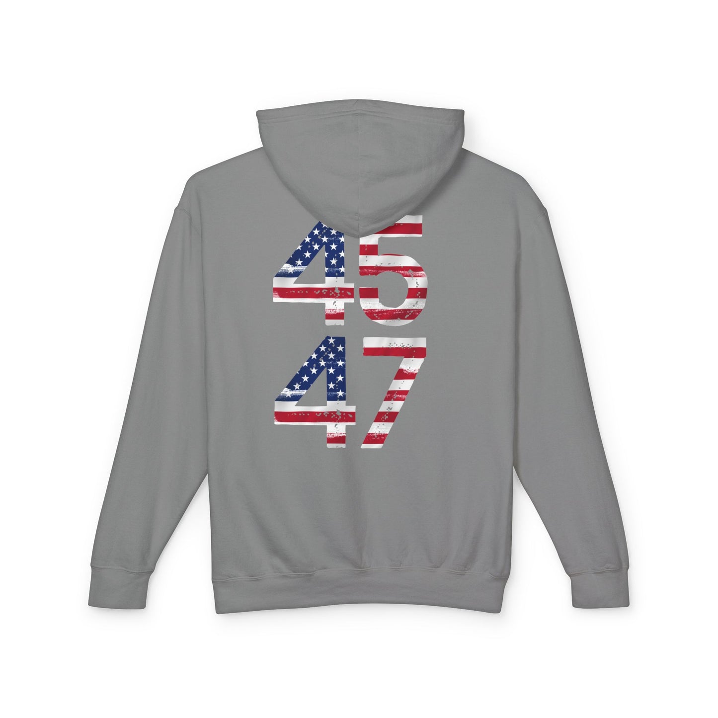 45-47 Patriotic Unisex Lightweight Hooded Sweatshirt - 457/417 Design