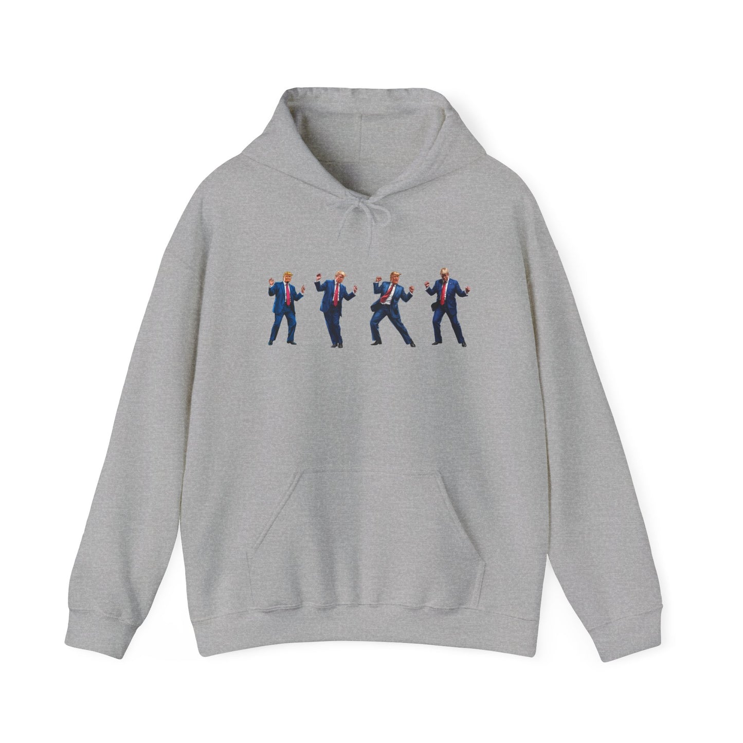 Unique Unisex Heavy Blend™ Hooded Sweatshirt -Trump's Dancing Design for Trendy Style