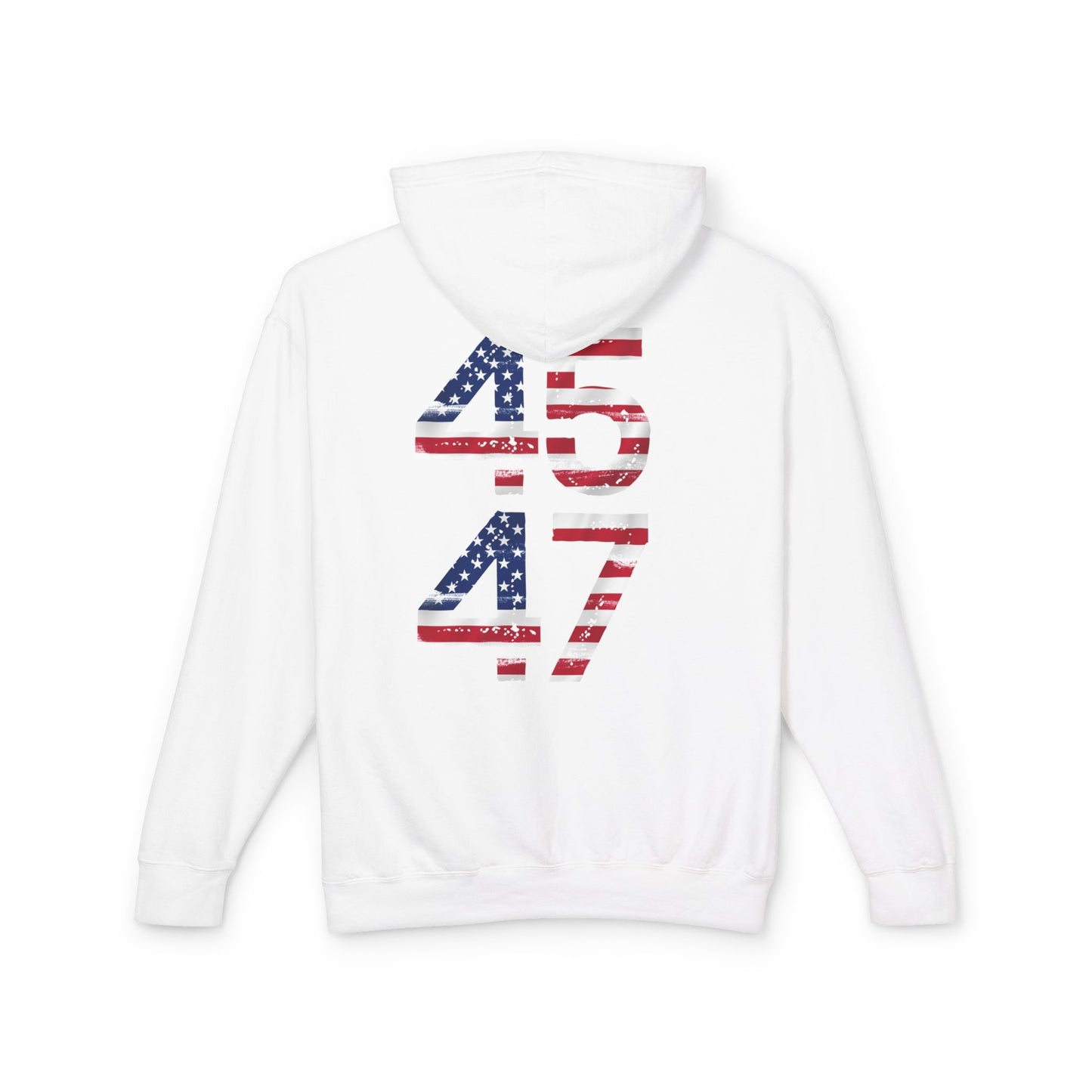 45-47 Patriotic Unisex Lightweight Hooded Sweatshirt - 457/417 Design