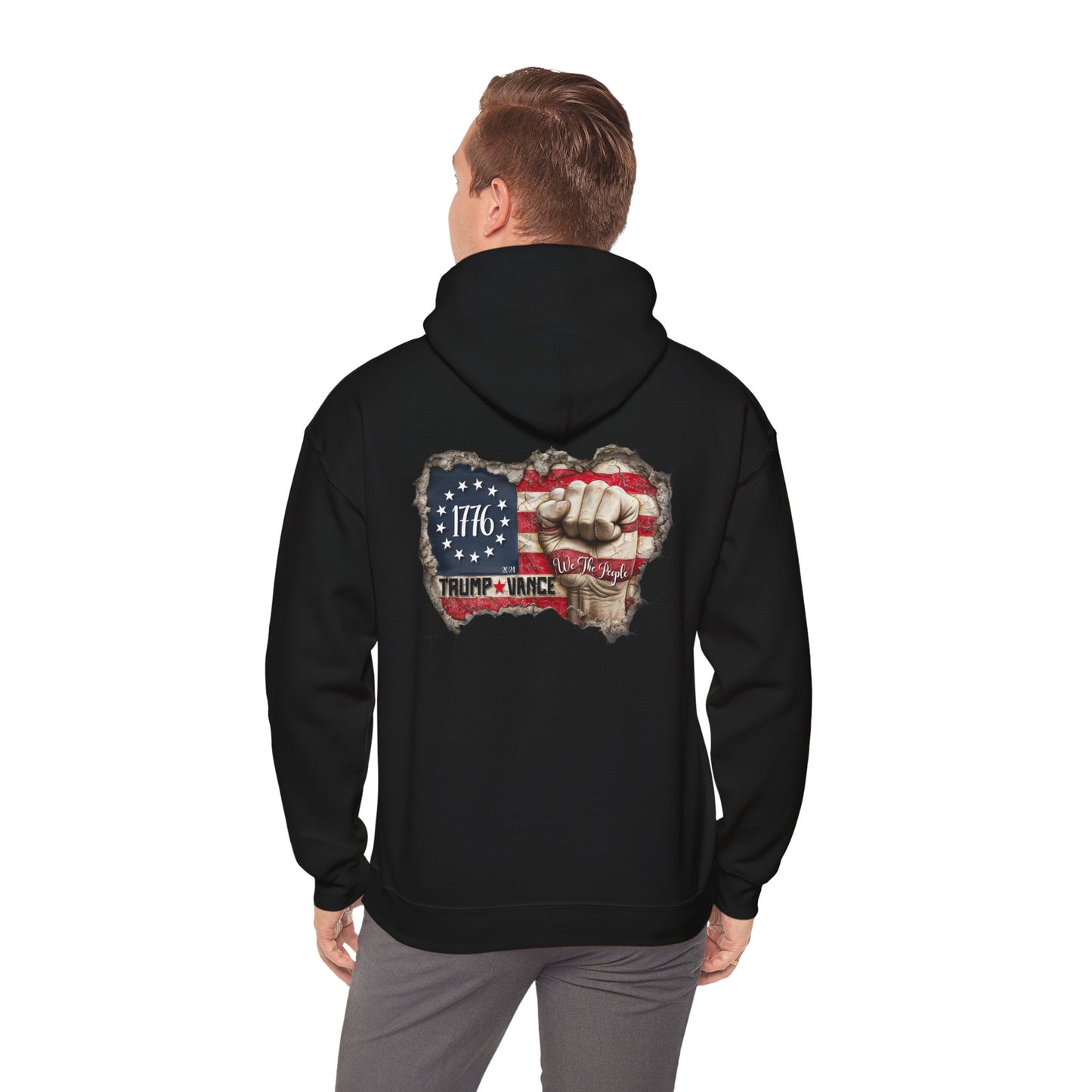 Patriotic 1776 Hooded Sweatshirt - Trump Supporter Apparel