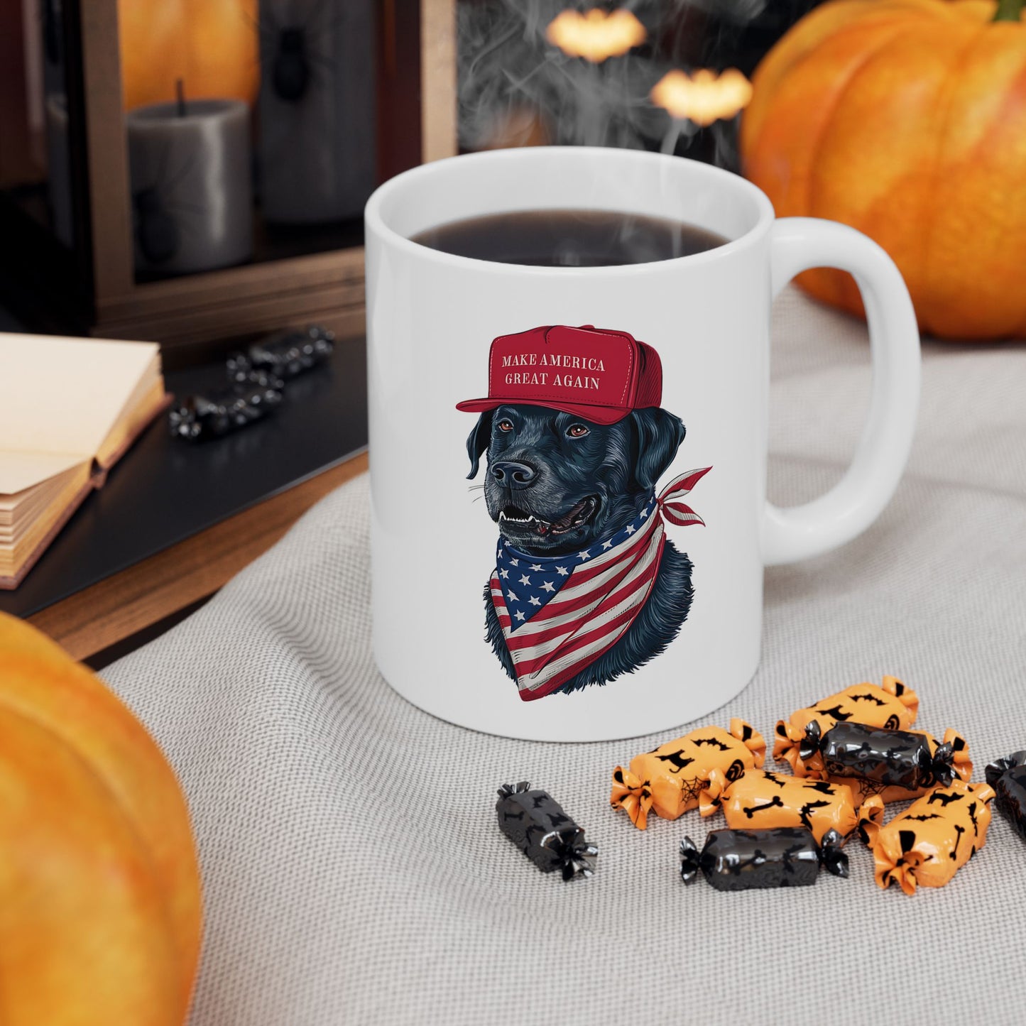 LabPatriotic Dog Ceramic Mug