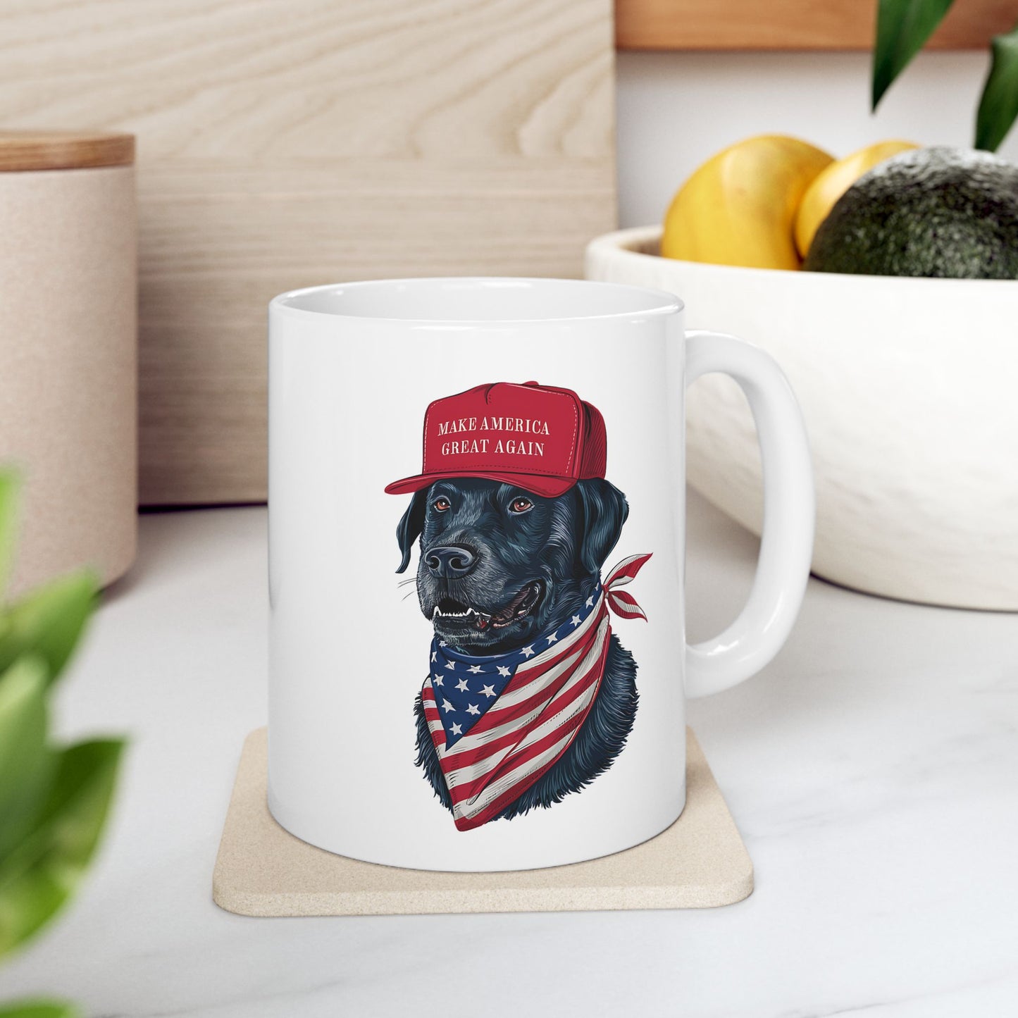 LabPatriotic Dog Ceramic Mug