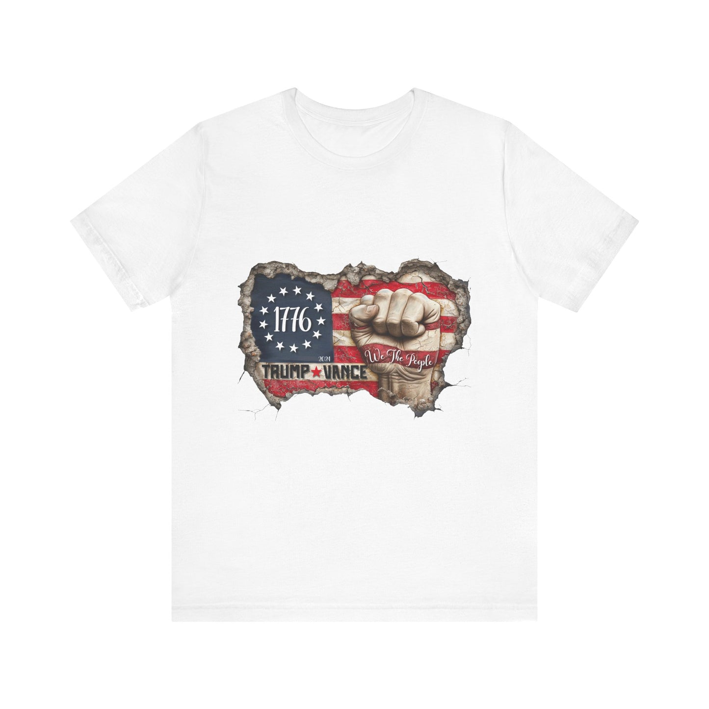 Patriotic 1776 Fist Tee - Unisex Short Sleeve T-Shirt for Freedom Lovers