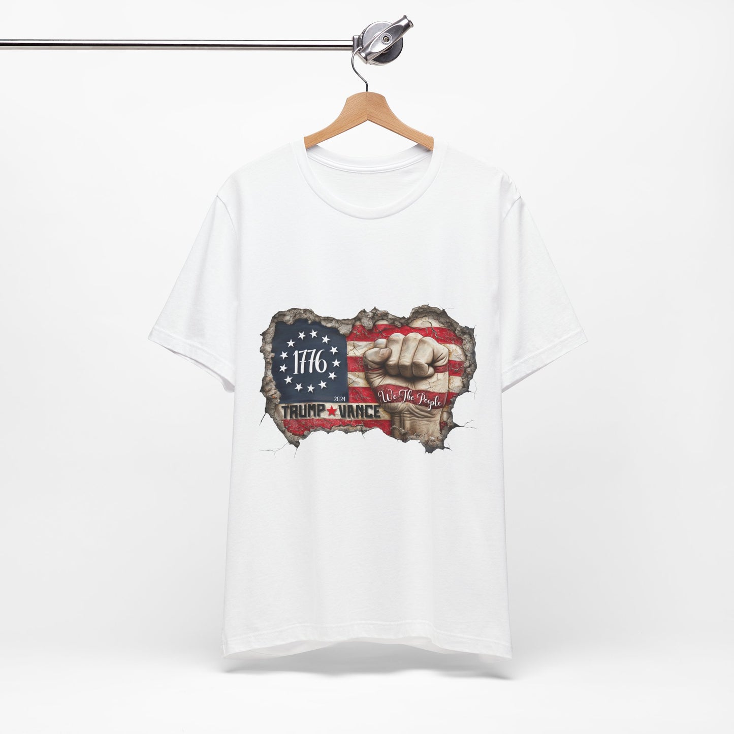 Patriotic 1776 Fist Tee - Unisex Short Sleeve T-Shirt for Freedom Lovers