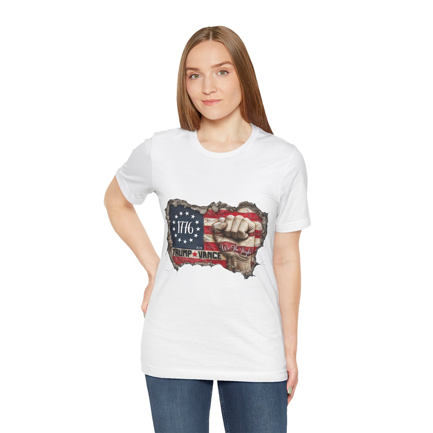 Patriotic 1776 Fist Tee - Unisex Short Sleeve T-Shirt for Freedom Lovers