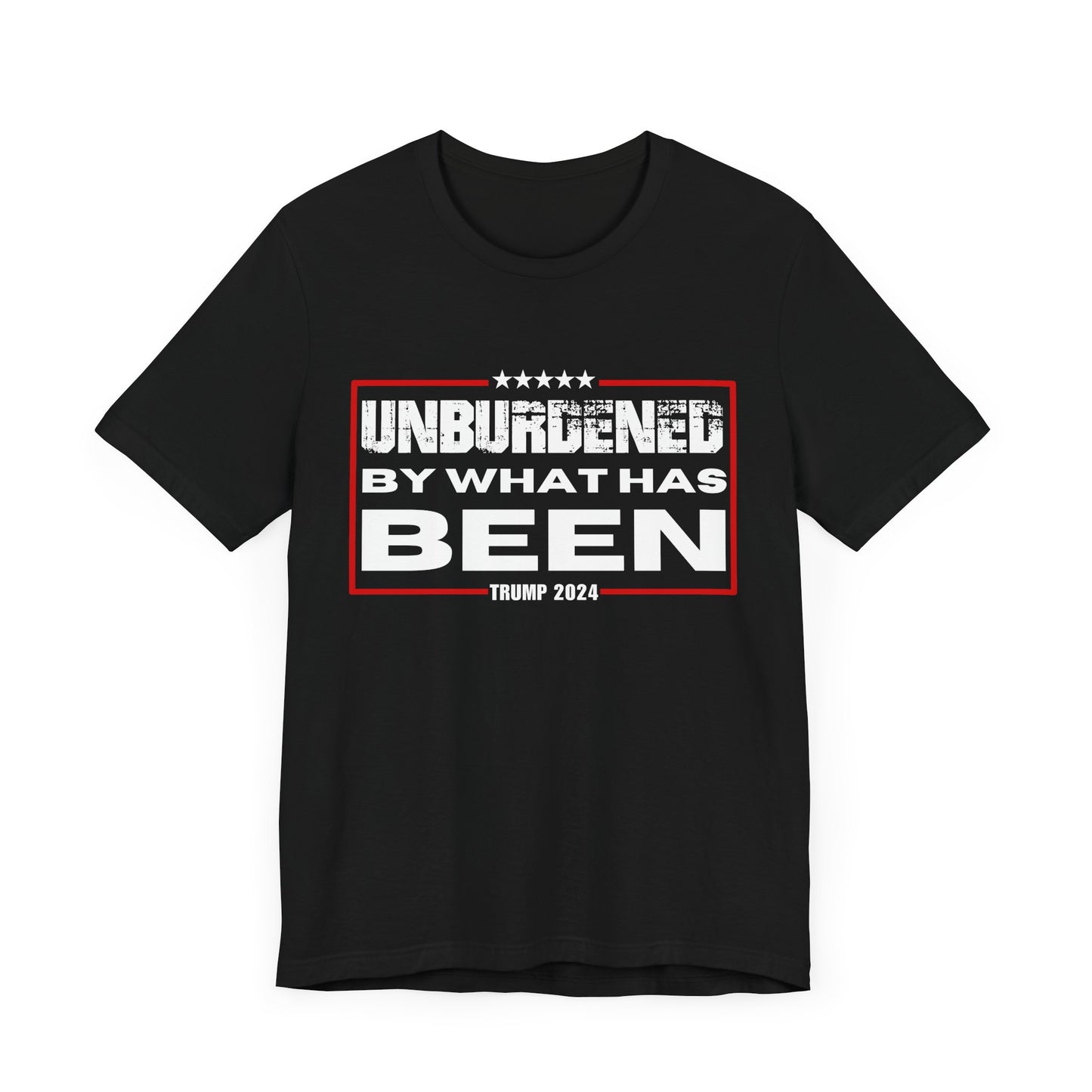 Unisex Jersey Tee - Unburdened by What Has Been - Trump 2024