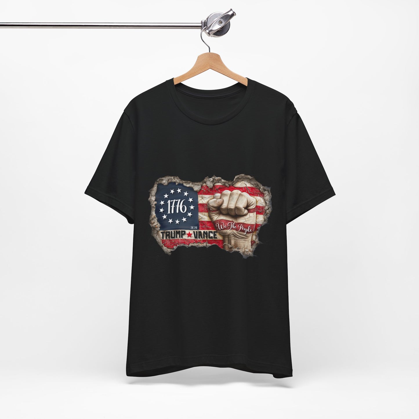 Patriotic 1776 Fist Tee - Unisex Short Sleeve T-Shirt for Freedom Lovers