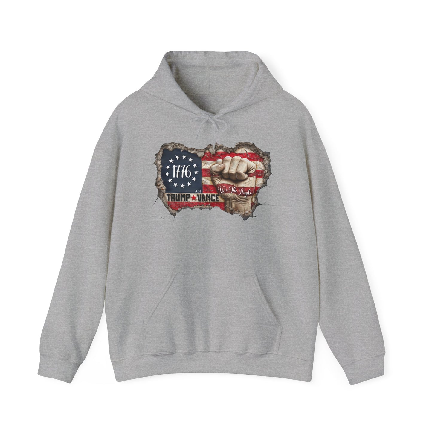 Patriotic 1776 Hooded Sweatshirt - Trump Supporter Apparel