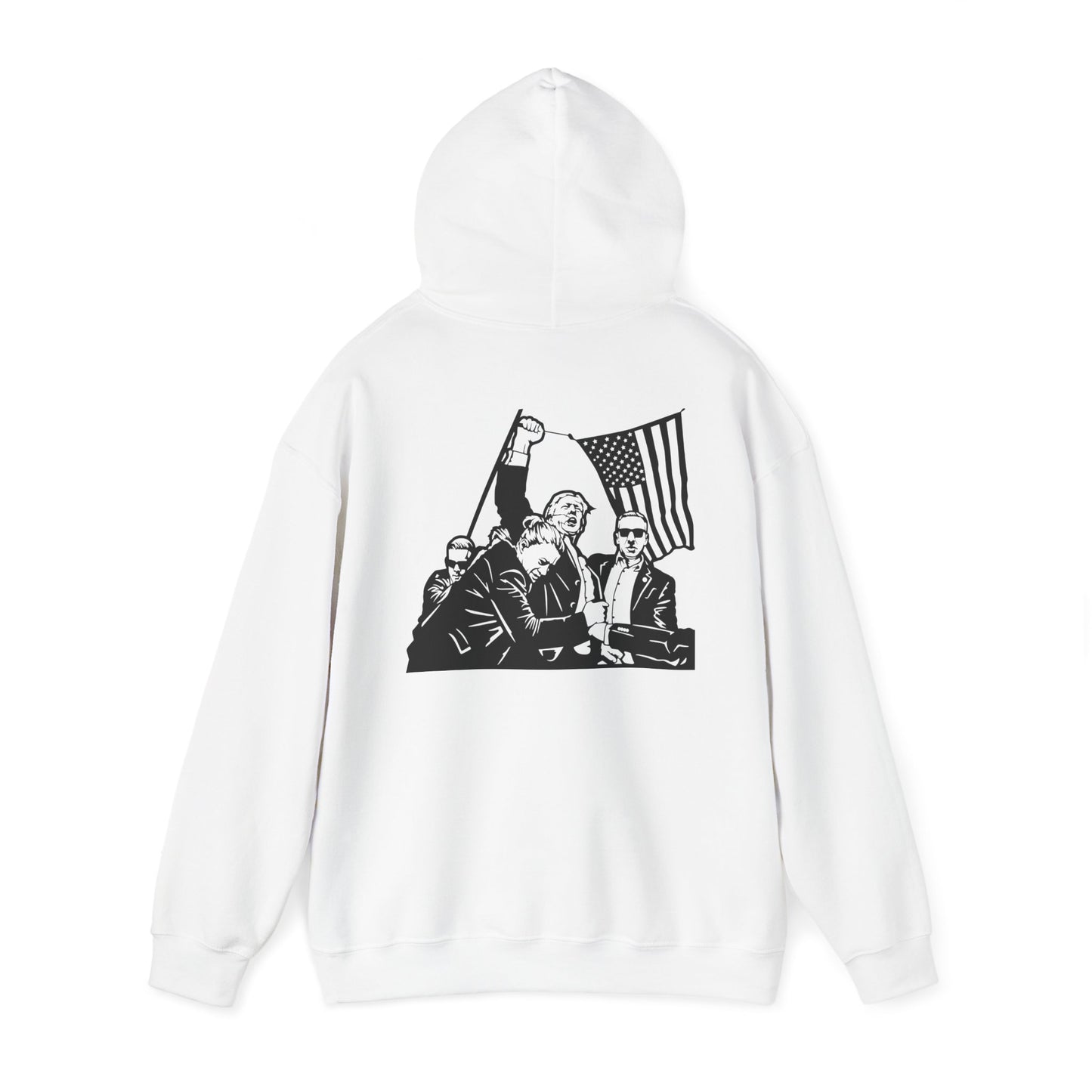 Patriotic Unisex Heavy Blend Hoodie with Bold Design