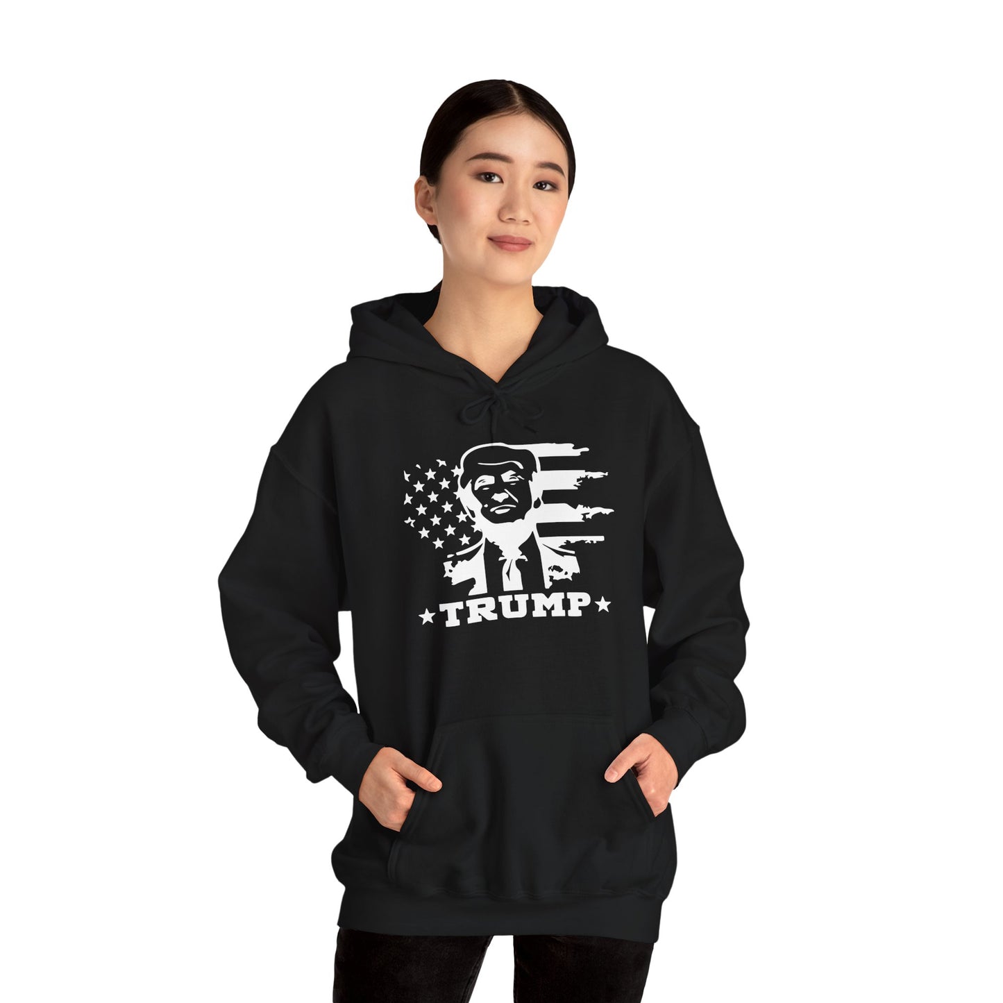 Patriotic Trump Hoodie | Unisex Heavy Blend™ Sweatshirt for Political Enthusiasts