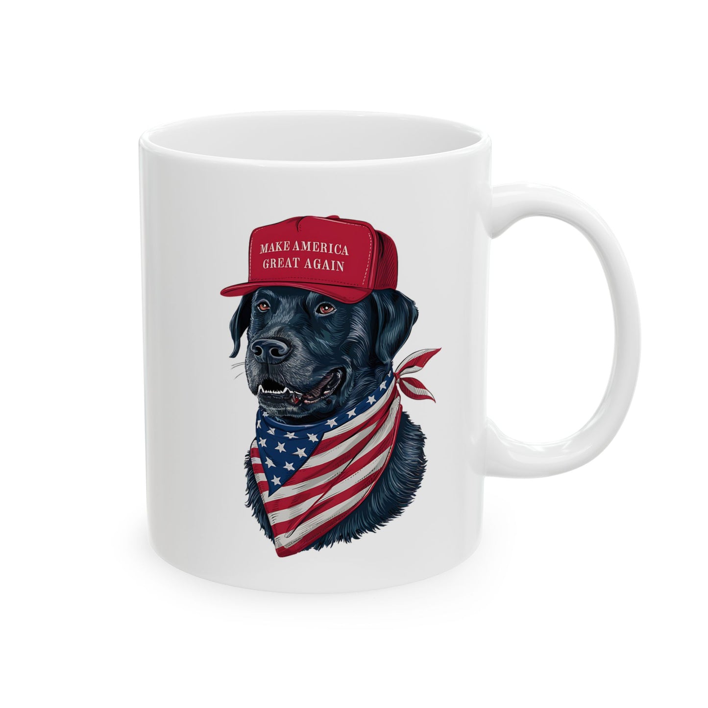 LabPatriotic Dog Ceramic Mug