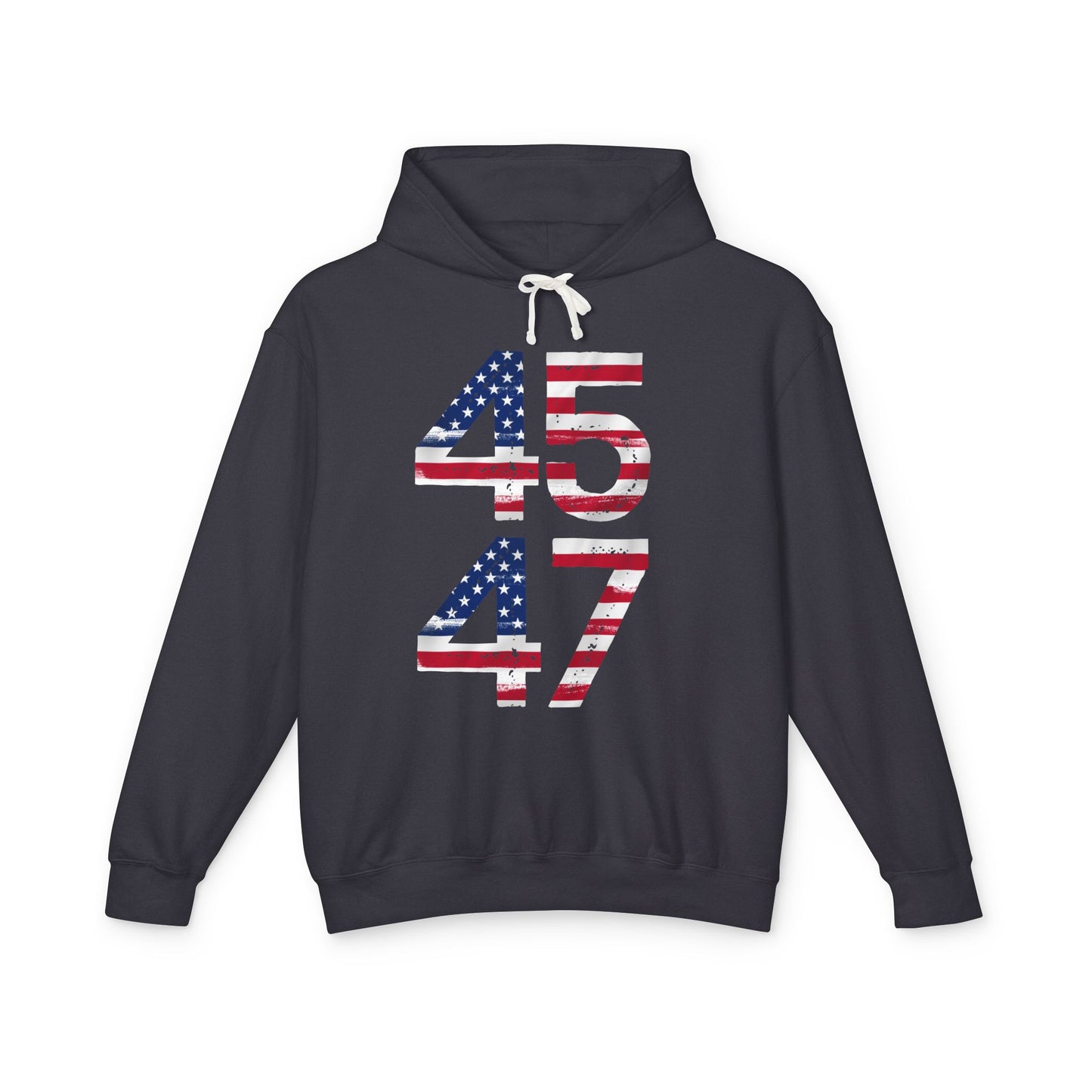 45-47 Patriotic Unisex Lightweight Hooded Sweatshirt - 457/417 Design