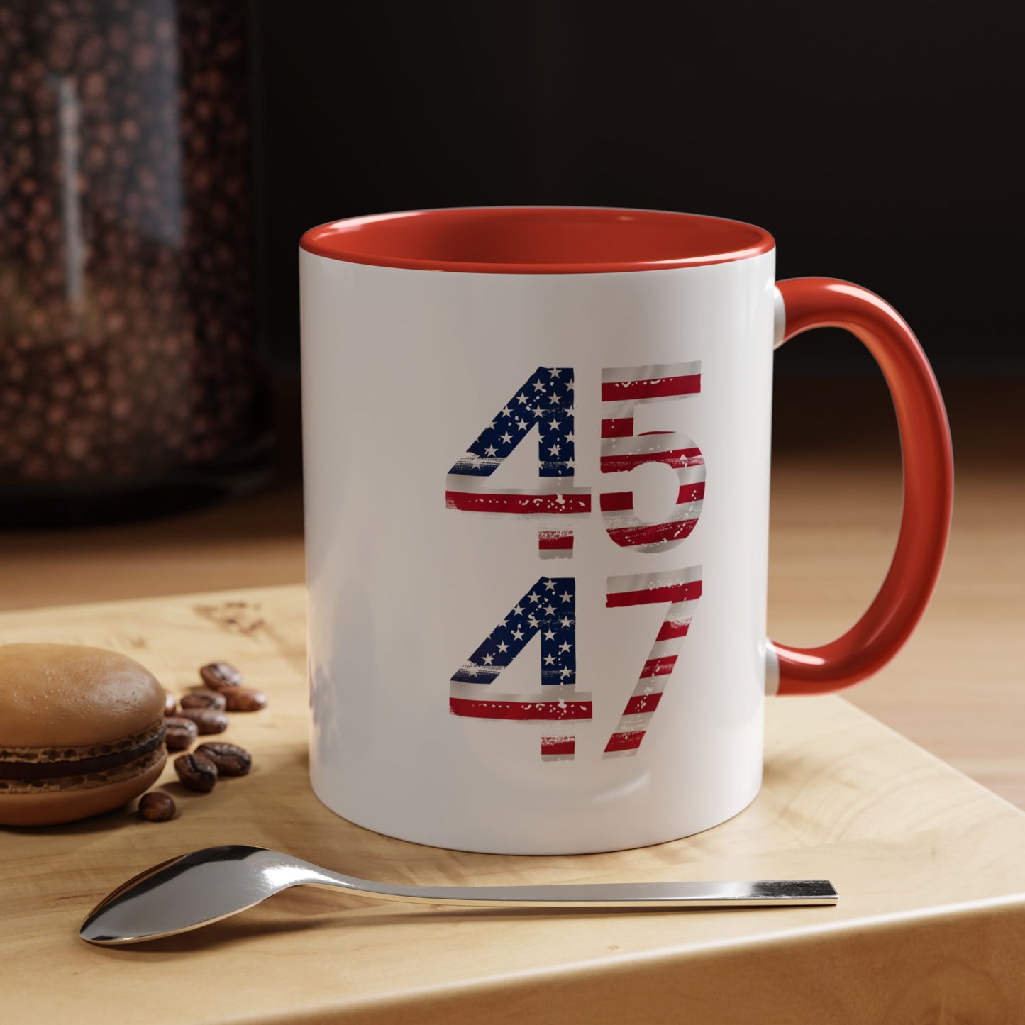 Patriotic Accent Coffee Mug - 4th of July, Memorial Day