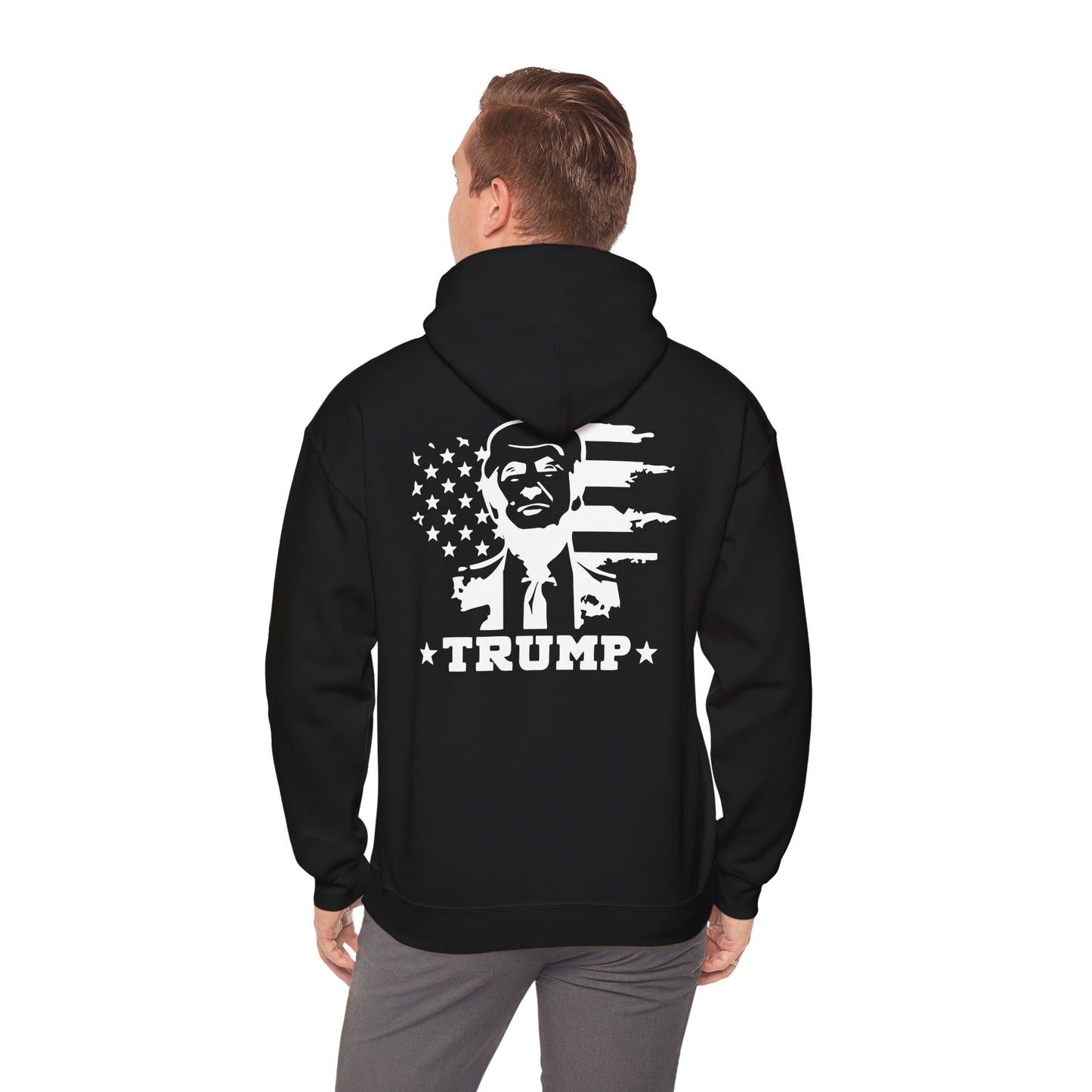 Patriotic Trump Hoodie | Unisex Heavy Blend™ Sweatshirt for Political Enthusiasts