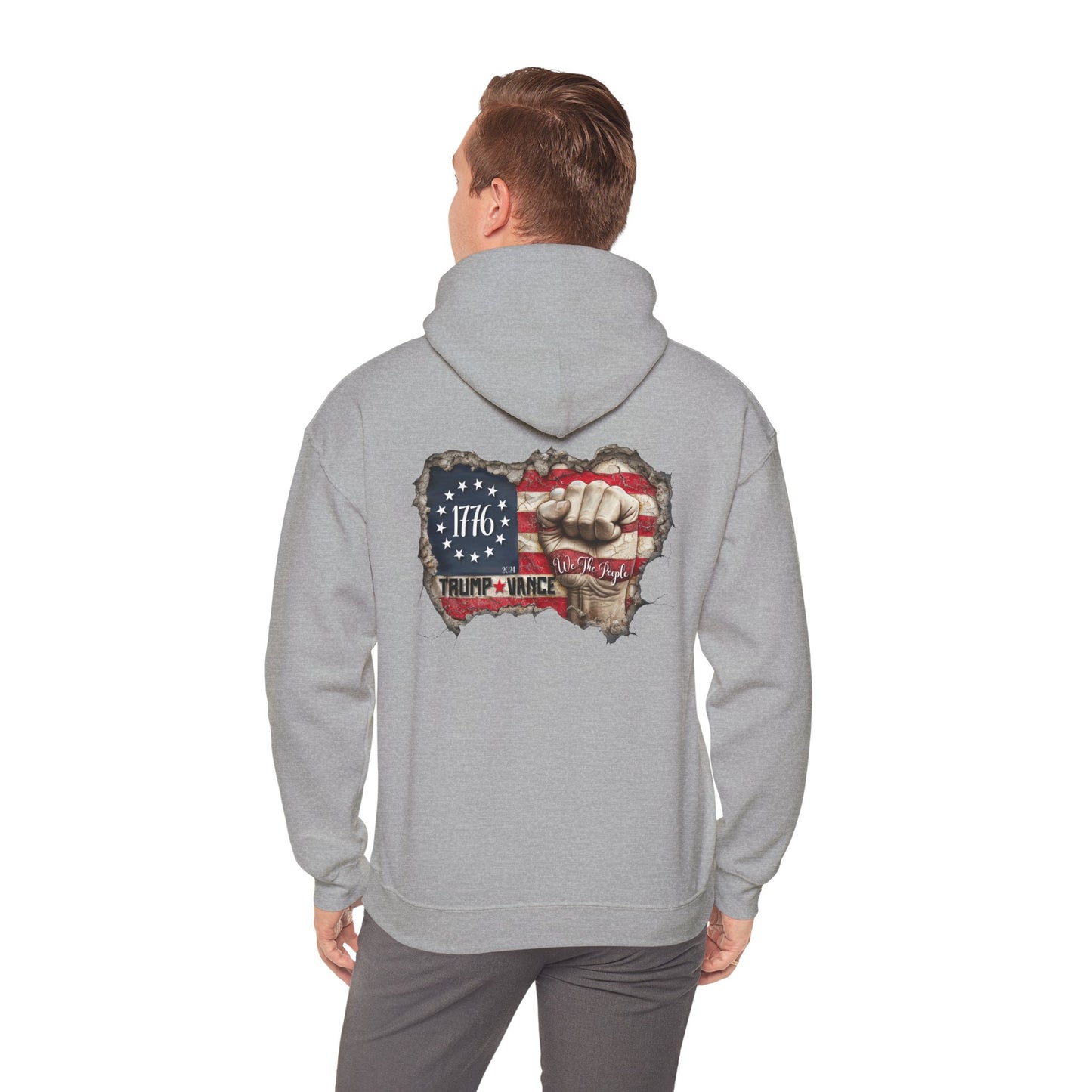 Patriotic 1776 Hooded Sweatshirt - Trump Supporter Apparel