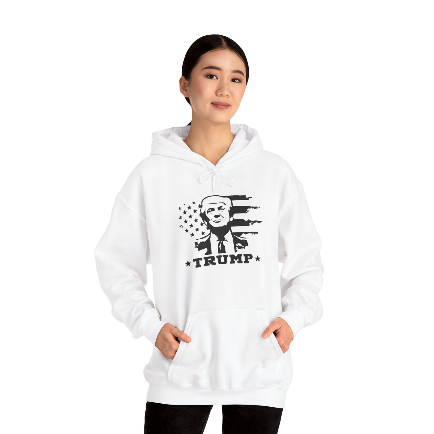 Patriotic Trump Hoodie | Unisex Heavy Blend™ Sweatshirt for Political Enthusiasts