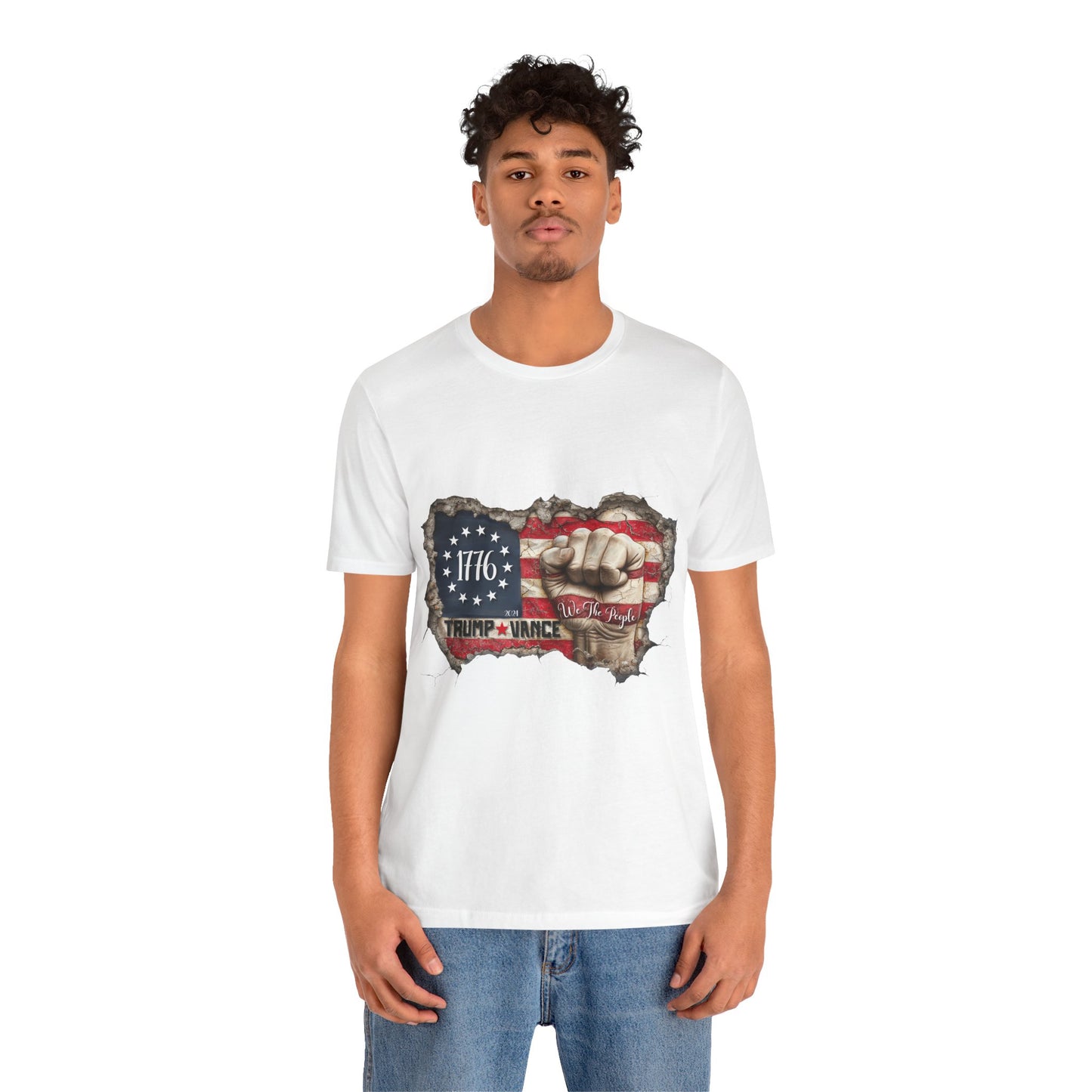 Patriotic 1776 Fist Tee - Unisex Short Sleeve T-Shirt for Freedom Lovers