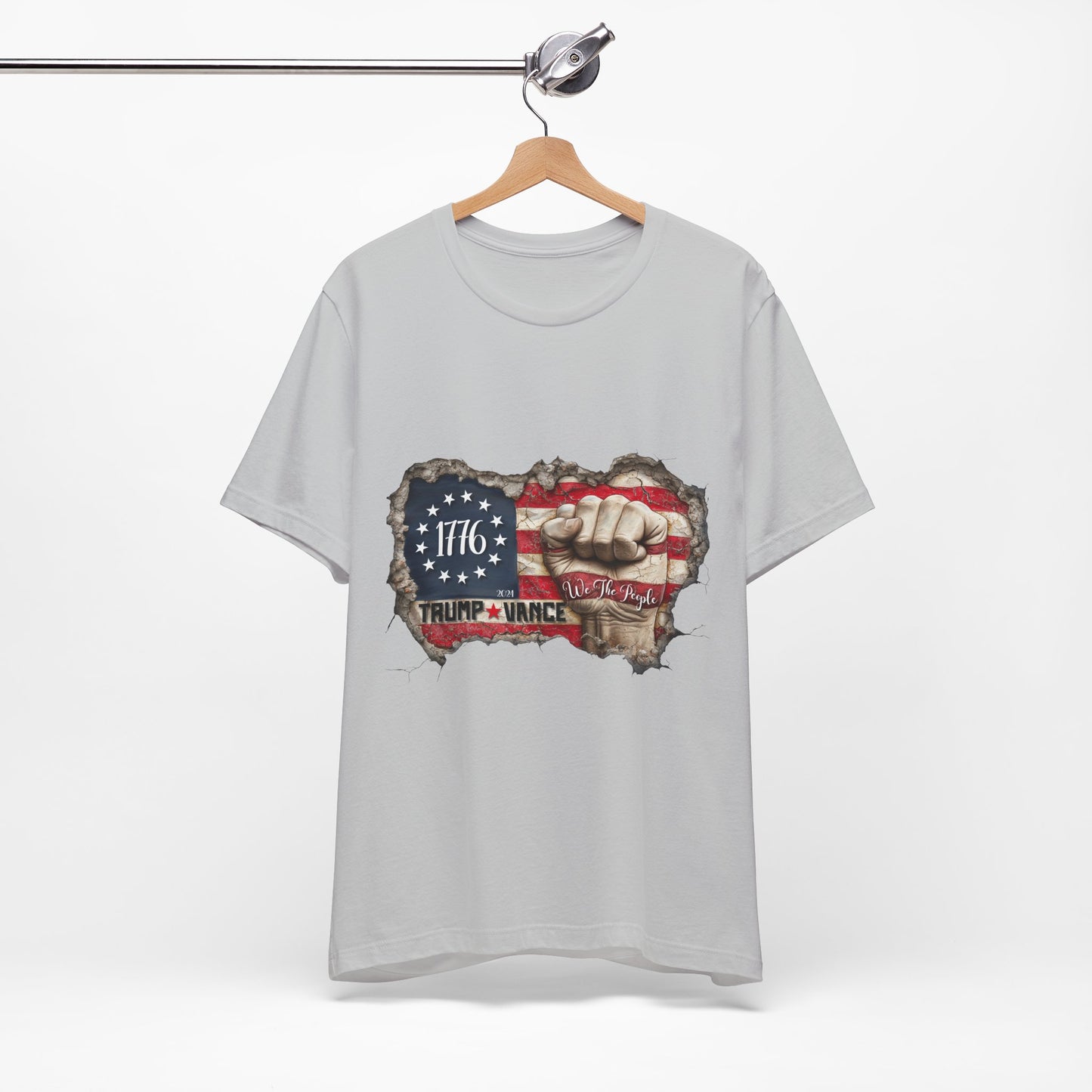 Patriotic 1776 Fist Tee - Unisex Short Sleeve T-Shirt for Freedom Lovers