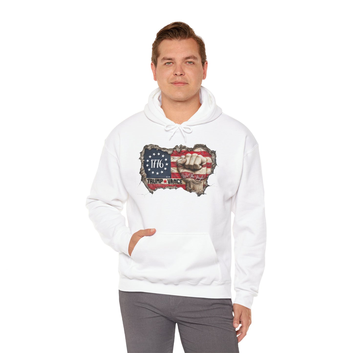 Patriotic 1776 Hooded Sweatshirt - Trump Supporter Apparel