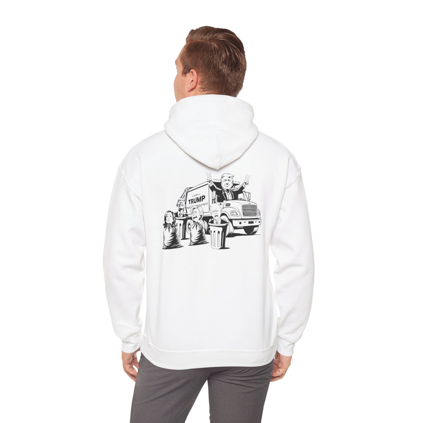 Hoodie - Trump Garbage Truck Design