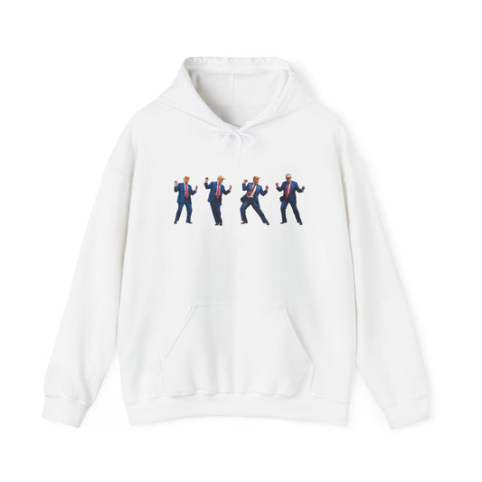 Unique Unisex Heavy Blend™ Hooded Sweatshirt -Trump's Dancing Design for Trendy Style