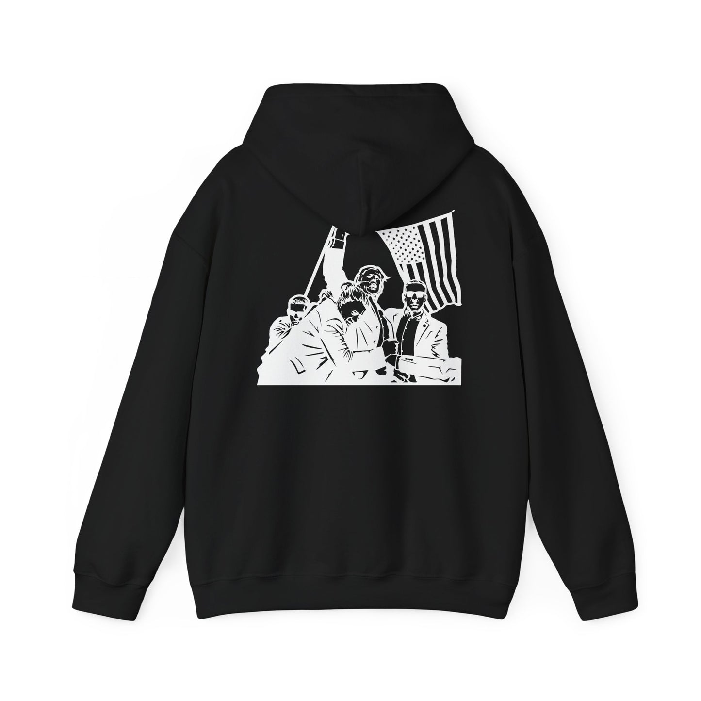 Patriotic Unisex Heavy Blend Hoodie with Bold Design