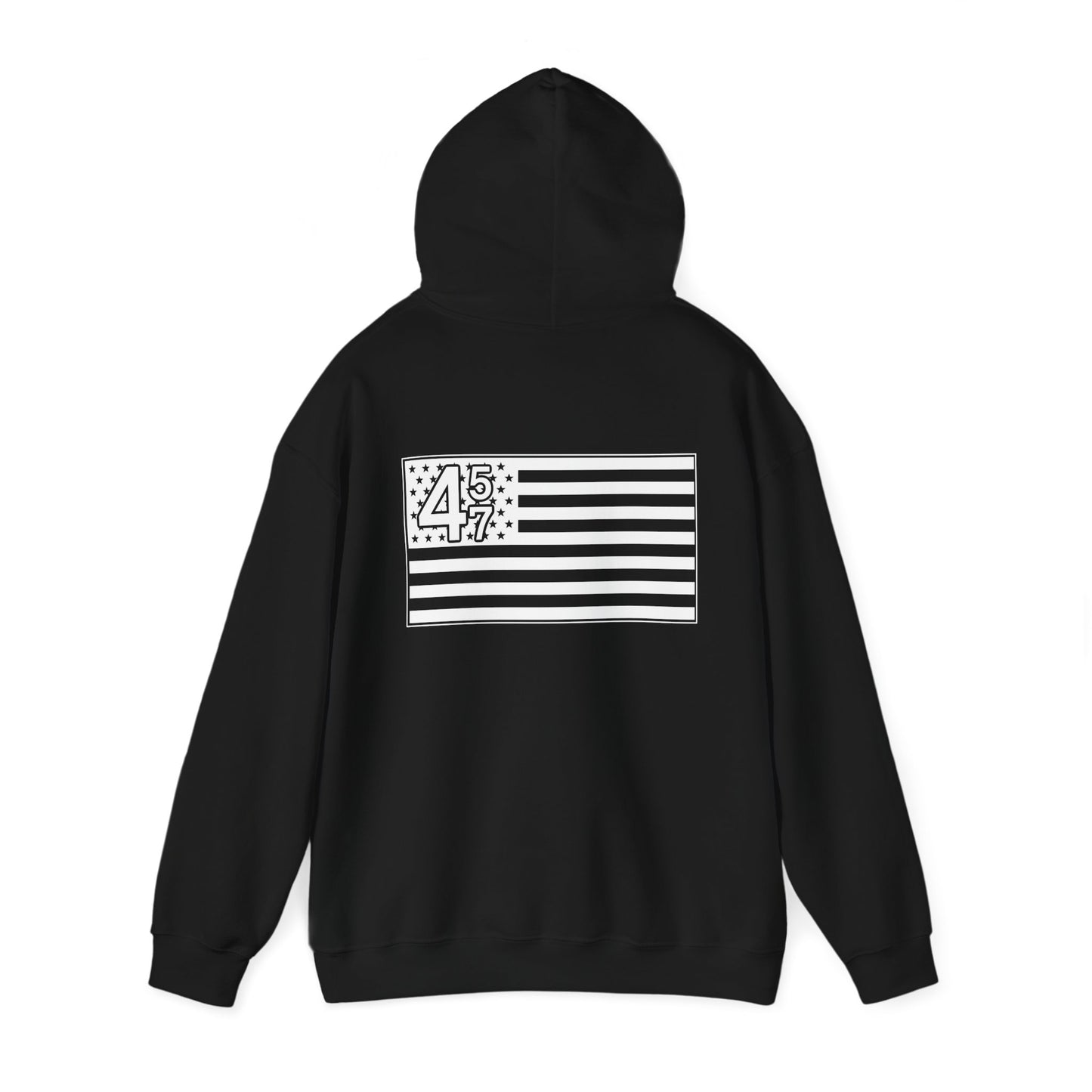 42 47 American Flag Hoodie - Unisex Heavy Blend Sweatshirt