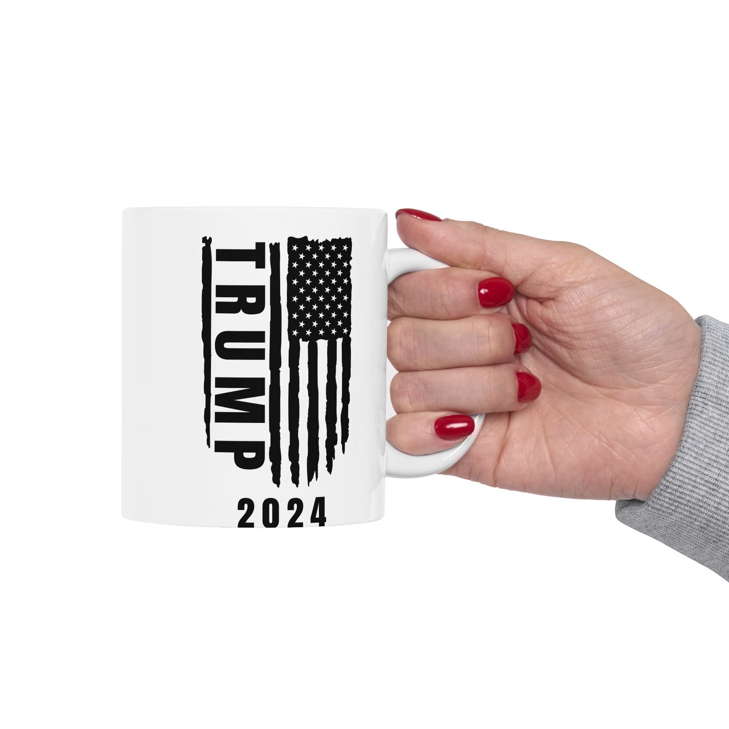 Patriotic Trump Ceramic Mug - Perfect for Holidays & Gifts