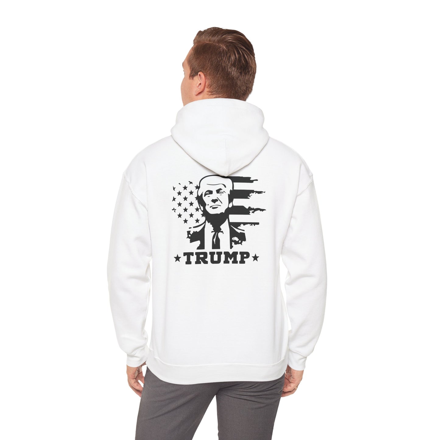 Patriotic Trump Hoodie | Unisex Heavy Blend™ Sweatshirt for Political Enthusiasts