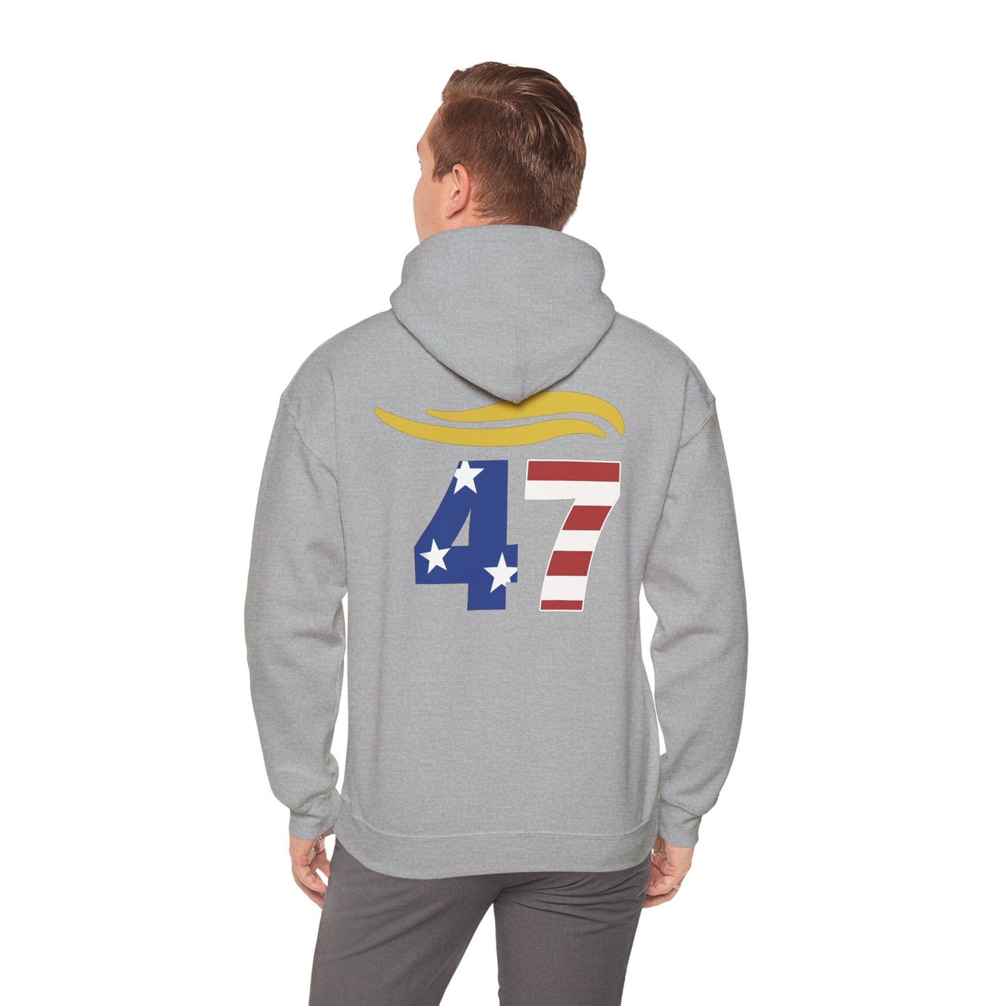 47 Hair Logo Unisex Hoodie - Stars & Stripes Design for Celebrations