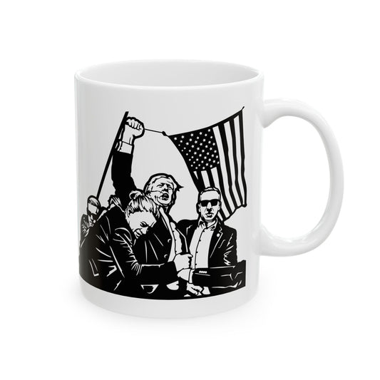 Patriotic Ceramic Mug - | Perfect for Independence Day & Everyday Use