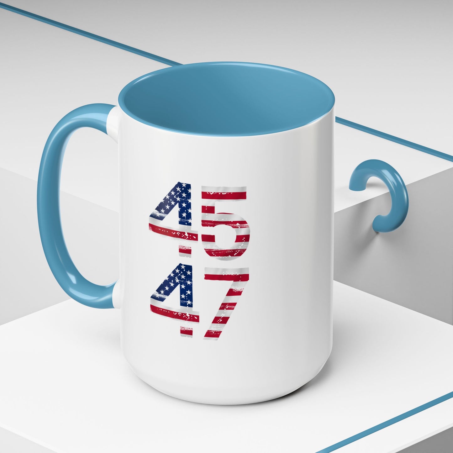 Patriotic Accent Coffee Mug - 4th of July, Memorial Day