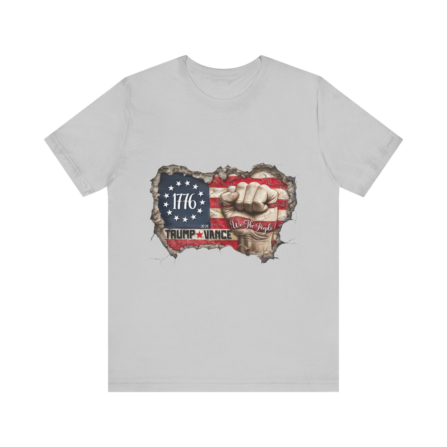 Patriotic 1776 Fist Tee - Unisex Short Sleeve T-Shirt for Freedom Lovers