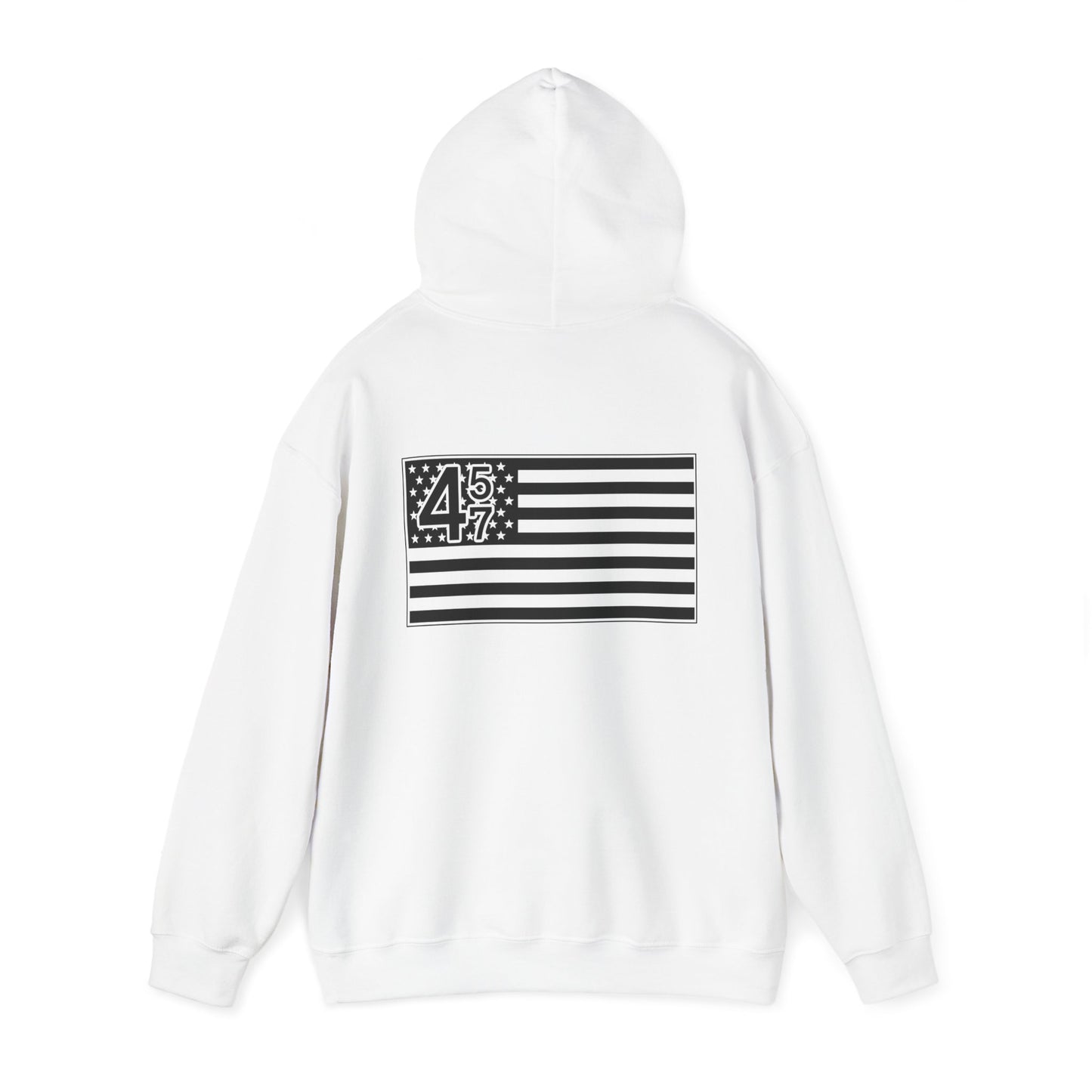 42 47 American Flag Hoodie - Unisex Heavy Blend Sweatshirt