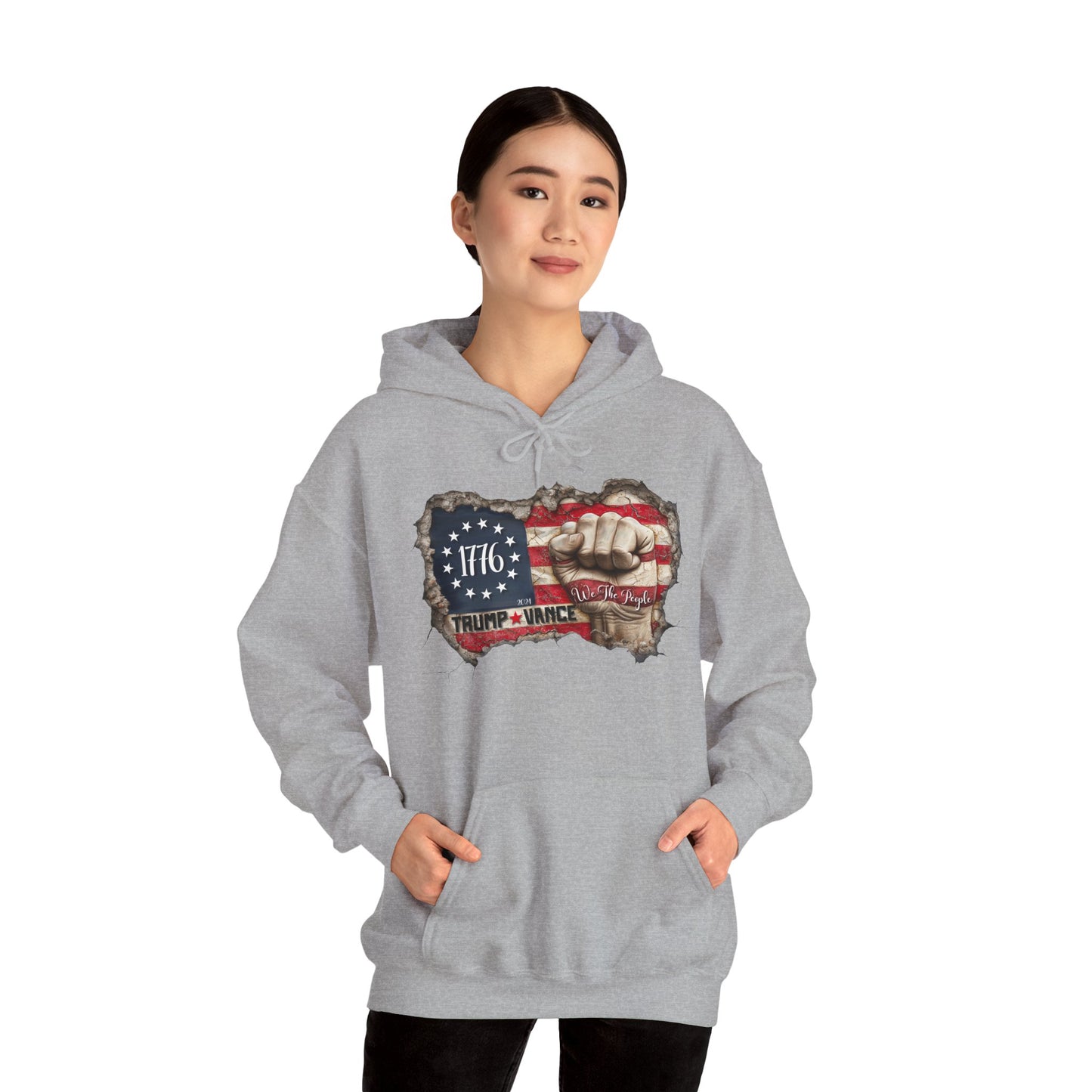 Patriotic 1776 Hooded Sweatshirt - Trump Supporter Apparel