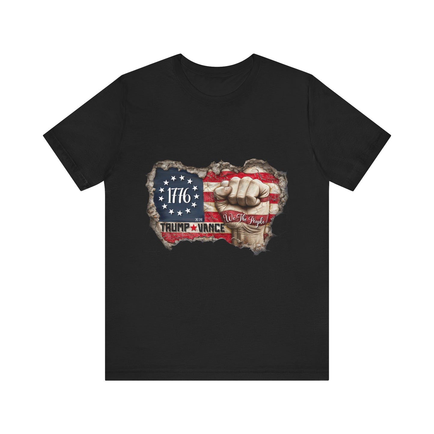 Patriotic 1776 Fist Tee - Unisex Short Sleeve T-Shirt for Freedom Lovers