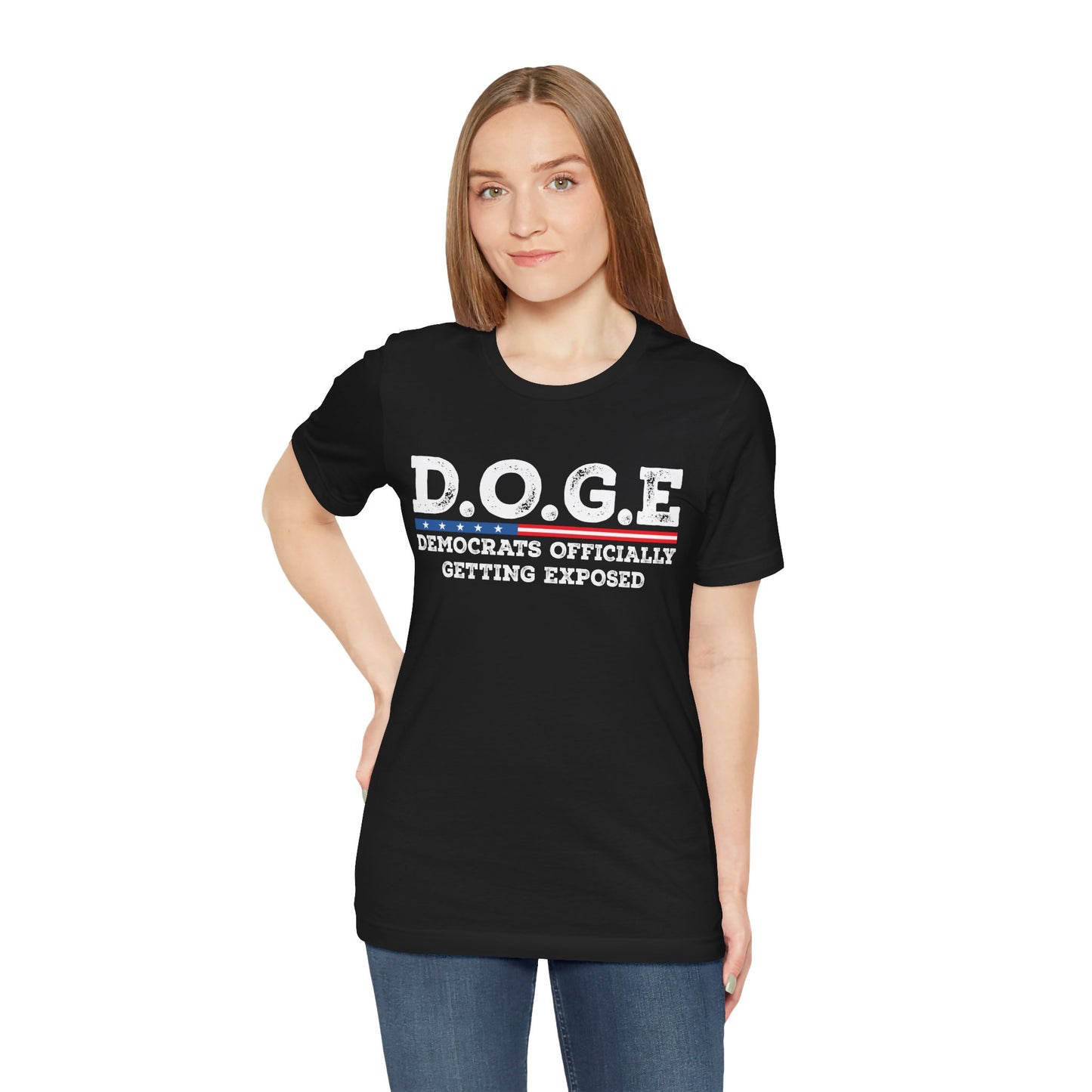 T-Shirt DOGE - Democrats Officially Getting Exposed Unisex Jersey Short Sleeve Tee
